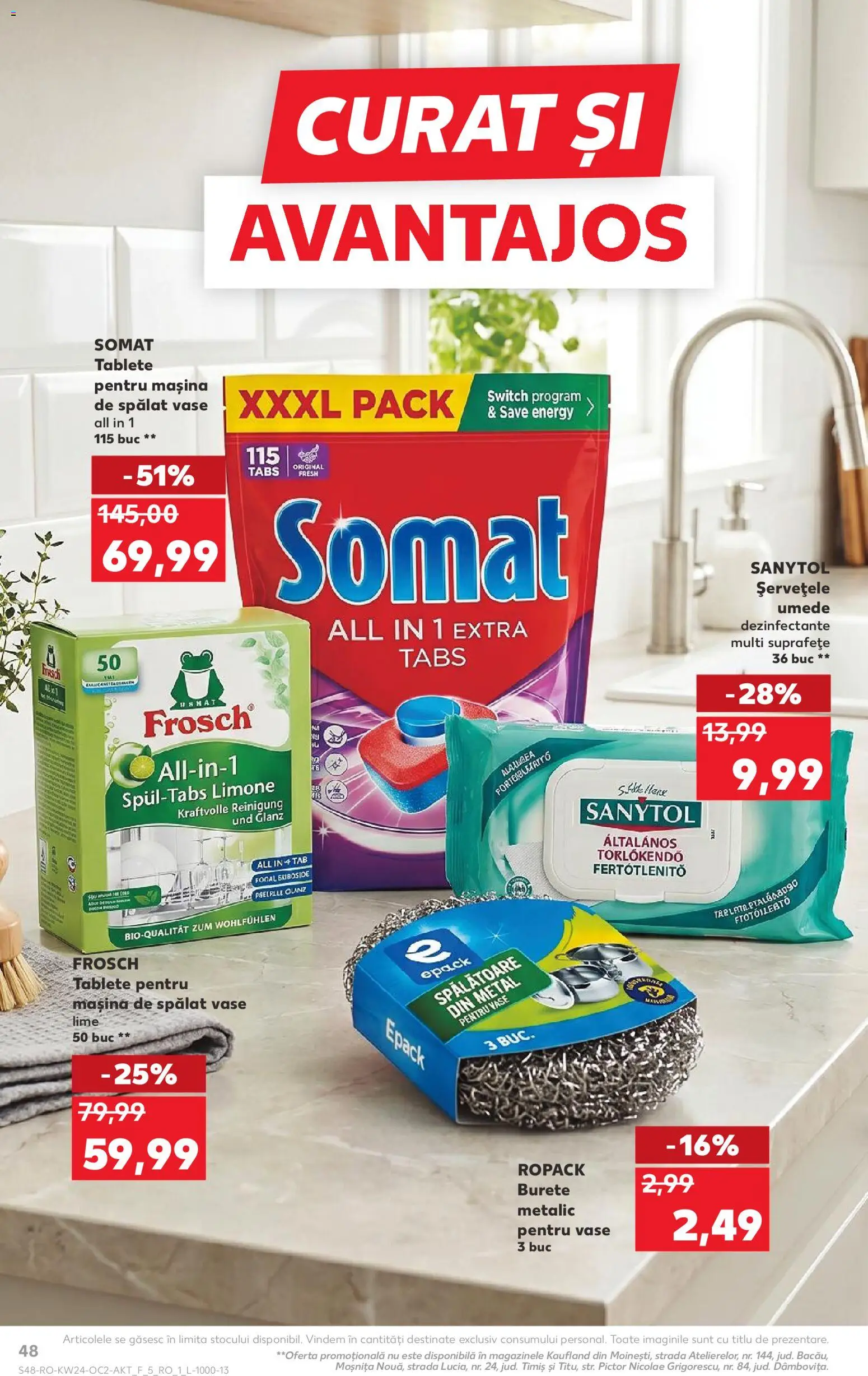 Noul catalog Kaufland – valabil de la 10.06.2026 | Pagină: 48 | Produse: Lime, Mașină De Spălat, Mașină De Spălat Vase, Șervețele umede