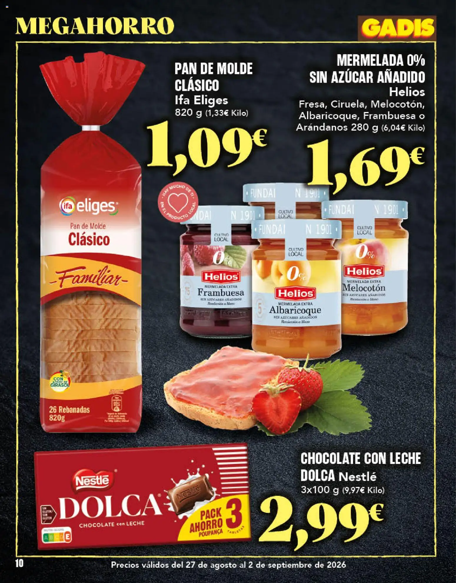 Gadis folleto │ válido desde el 27/08/2026 | Página: 10 | Productos: Mermelada, Leche, Pan, Arándanos