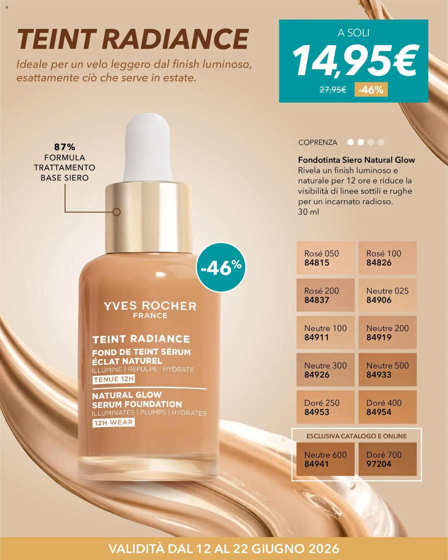 Volantino Yves Rocher del 12.06.2026 | Pagina: 4 | Prodotti: Fondotinta