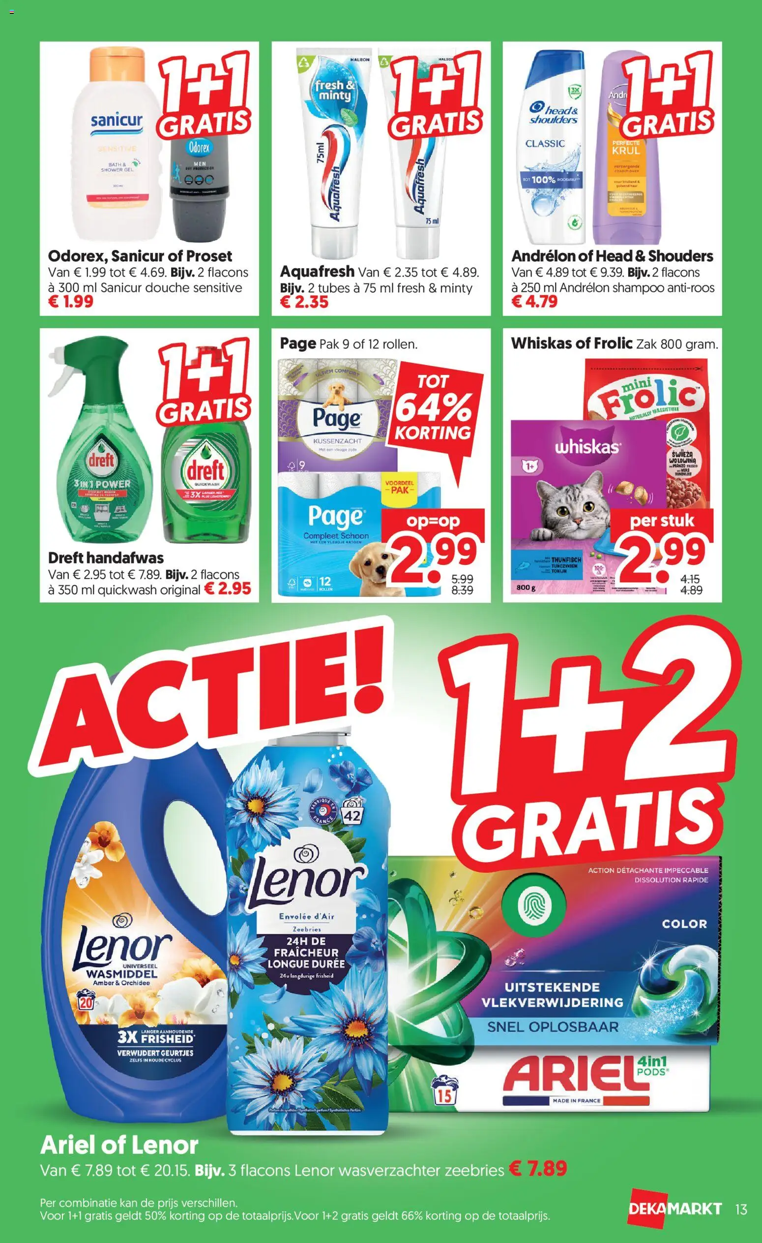 {H1} | Pagina: 13 | Producten: Tonijn, Zak, Gel, Shampoo