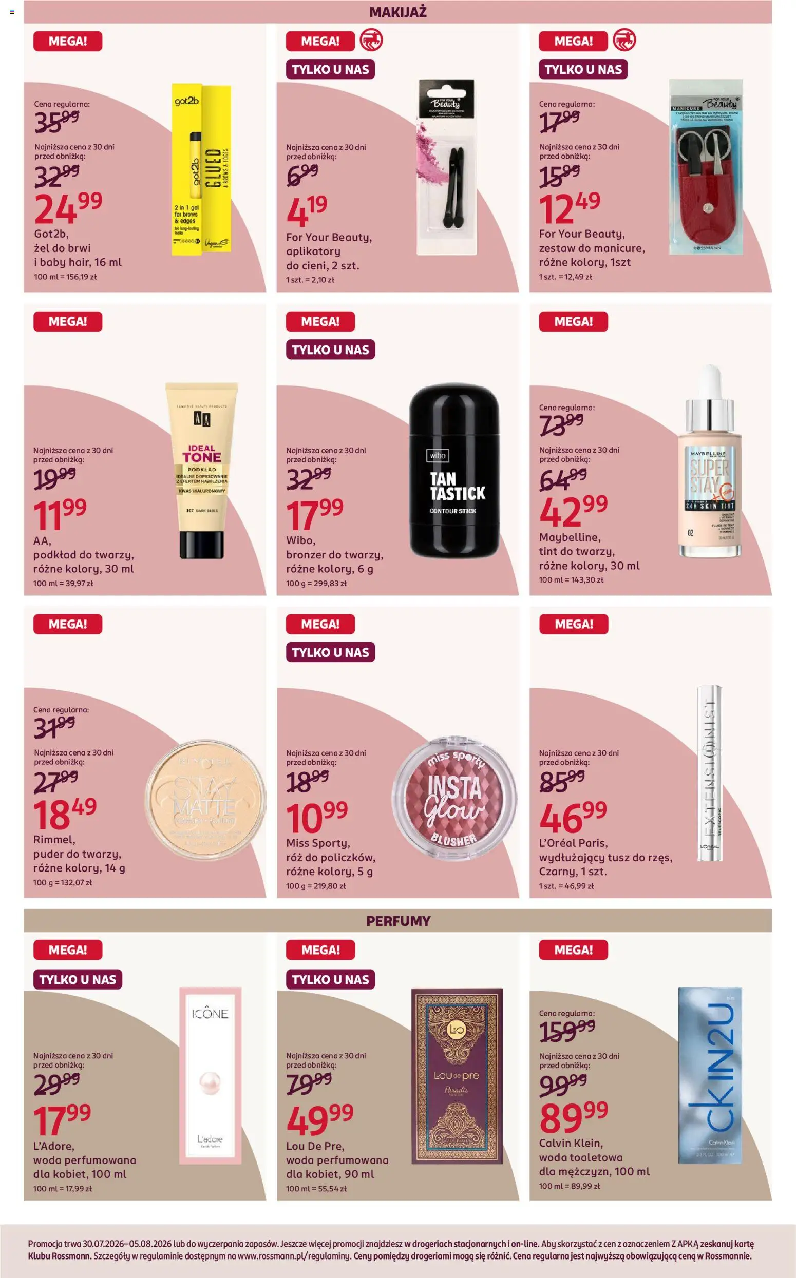 Rossmann gazetka od 30.07.2026 | Strona: 5 | Produkty: Perfumy, Woda toaletowa, Bronzer, Woda