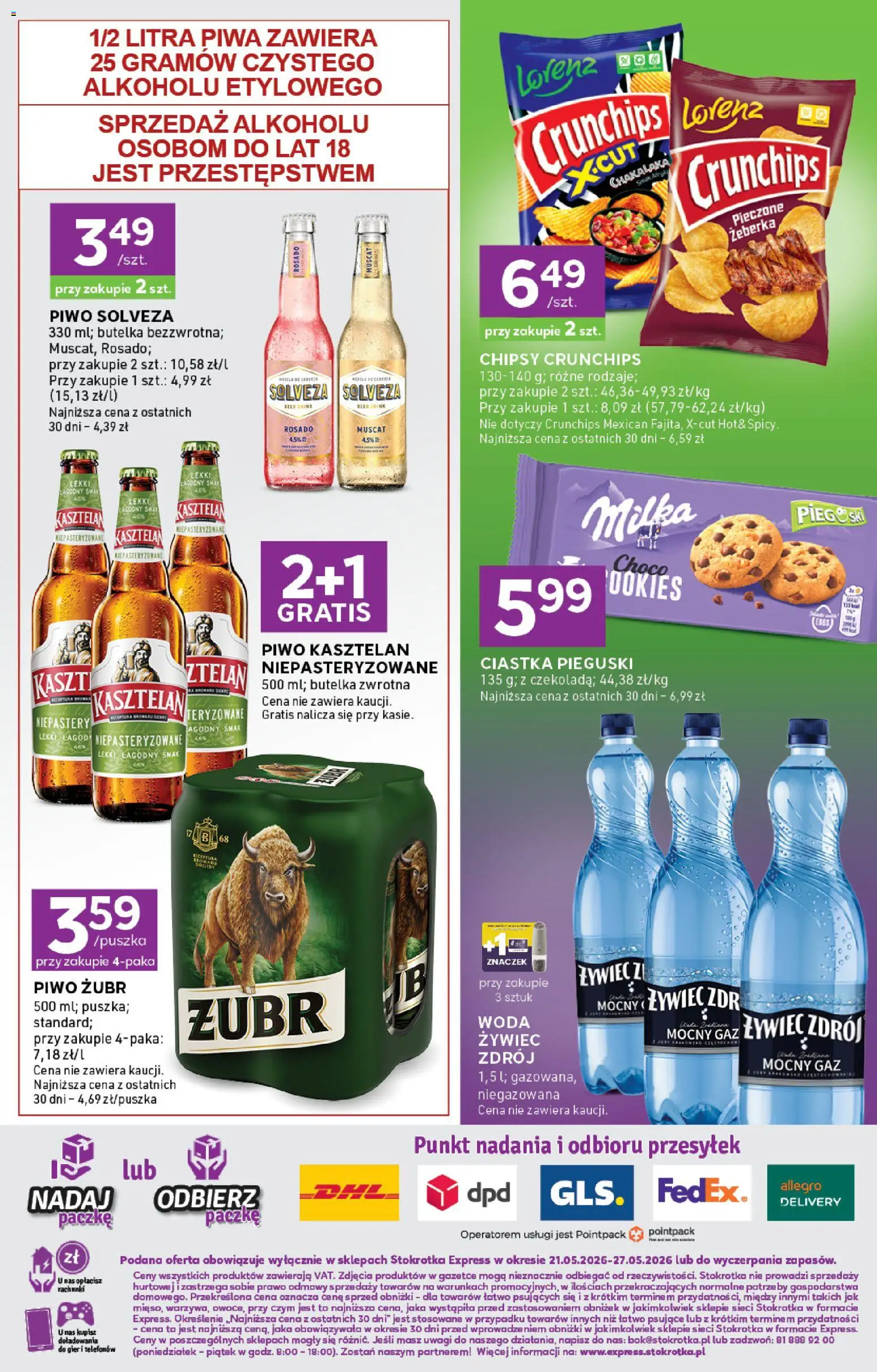 Stokrotka gazetka - Express od 21.05.2026 | Strona: 6 | Produkty: Chipsy, Stokrotka, Milka, Ciastka
