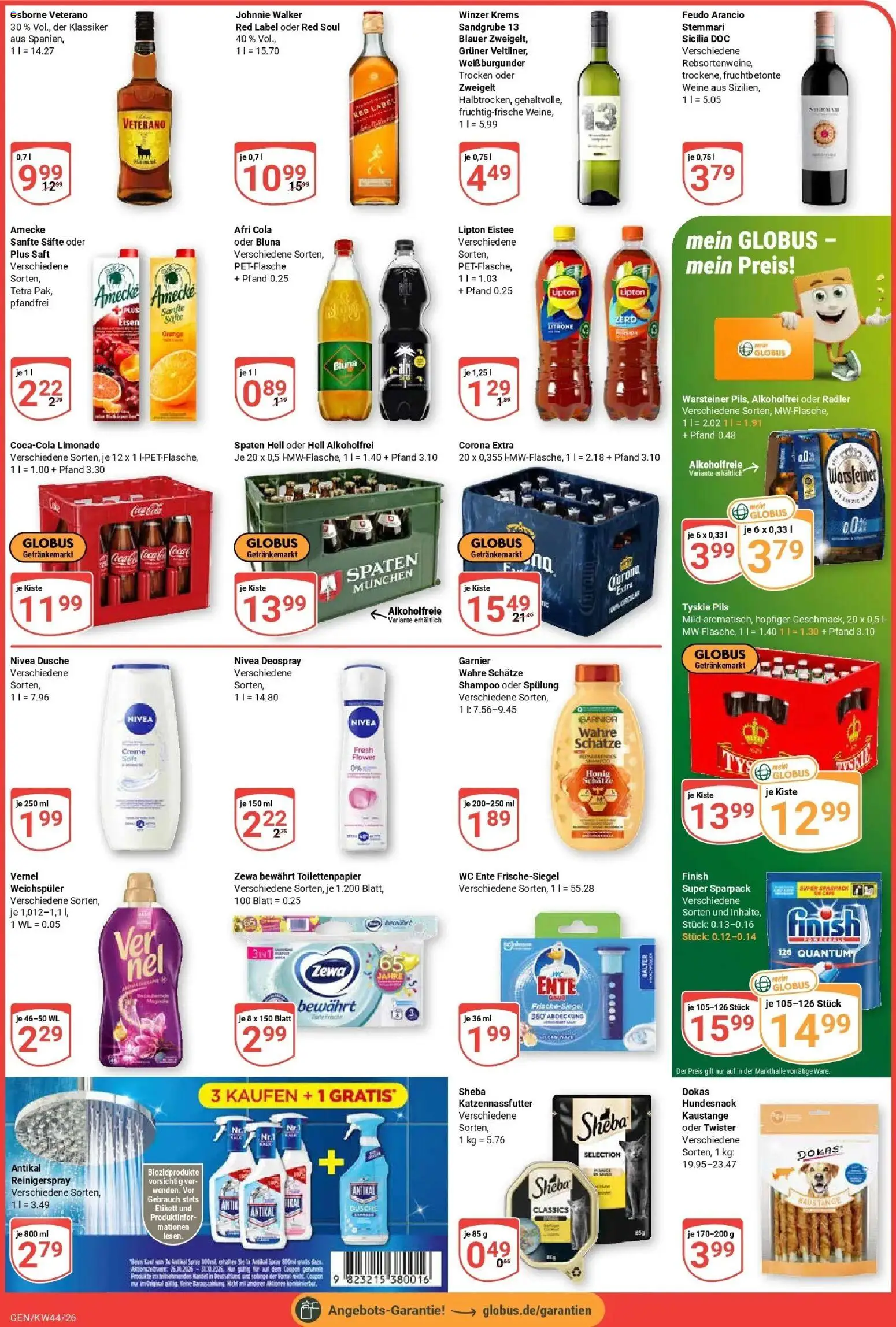 Globus Prospekt Gensingen (ab 26.10.2026) » Angebote online | Seite: 5 | Produkte: Dusche, Radler, Zitrone, Johnnie walker