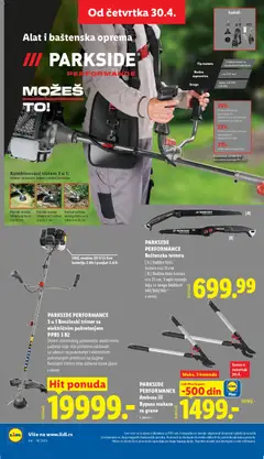 Lidl katalog - pregled Lidl kataloga - važi od 30.04.2026 | Strana: 76 | Proizvode: Parkside, Makaze, Trimer