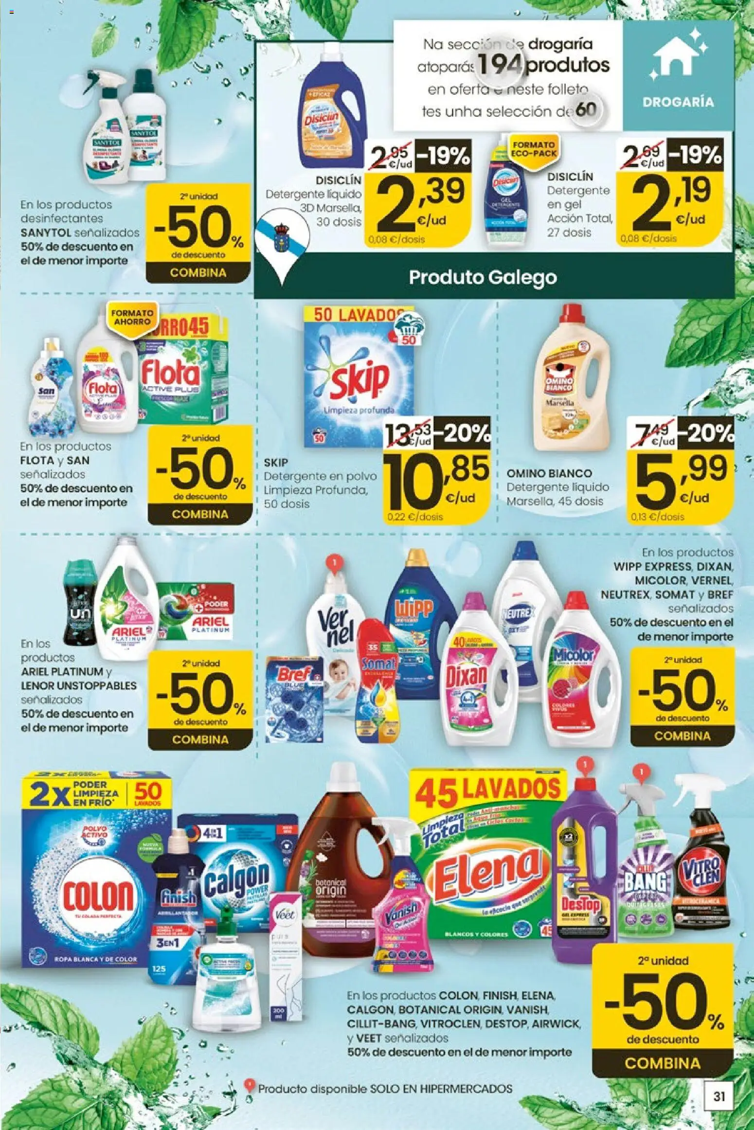 Eroski Quieres ahorrar conmigo │ válido desde el 14.05.2026 | Página: 31 | Productos: Polvo, Detergente, Ropa, Detergente líquido