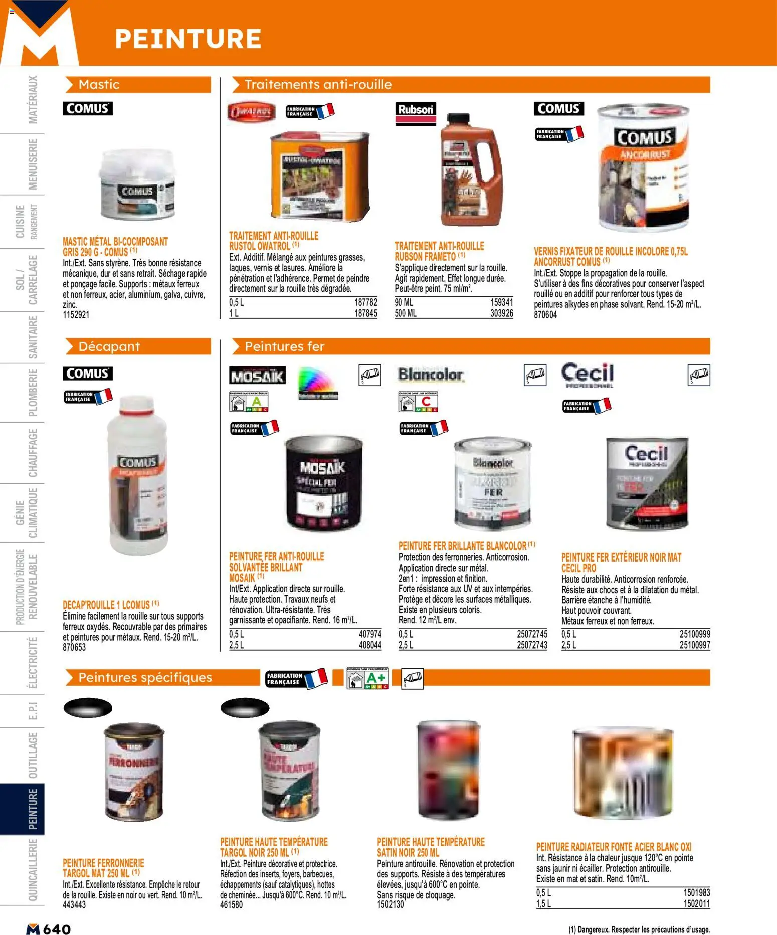 {H1} | Page: 640 | Produits: Fixateur, Radiateur