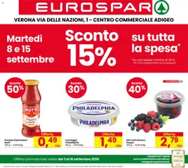 Anteprima del volantino Eurospar volantino Verona valido a partire dal 03/09/2026