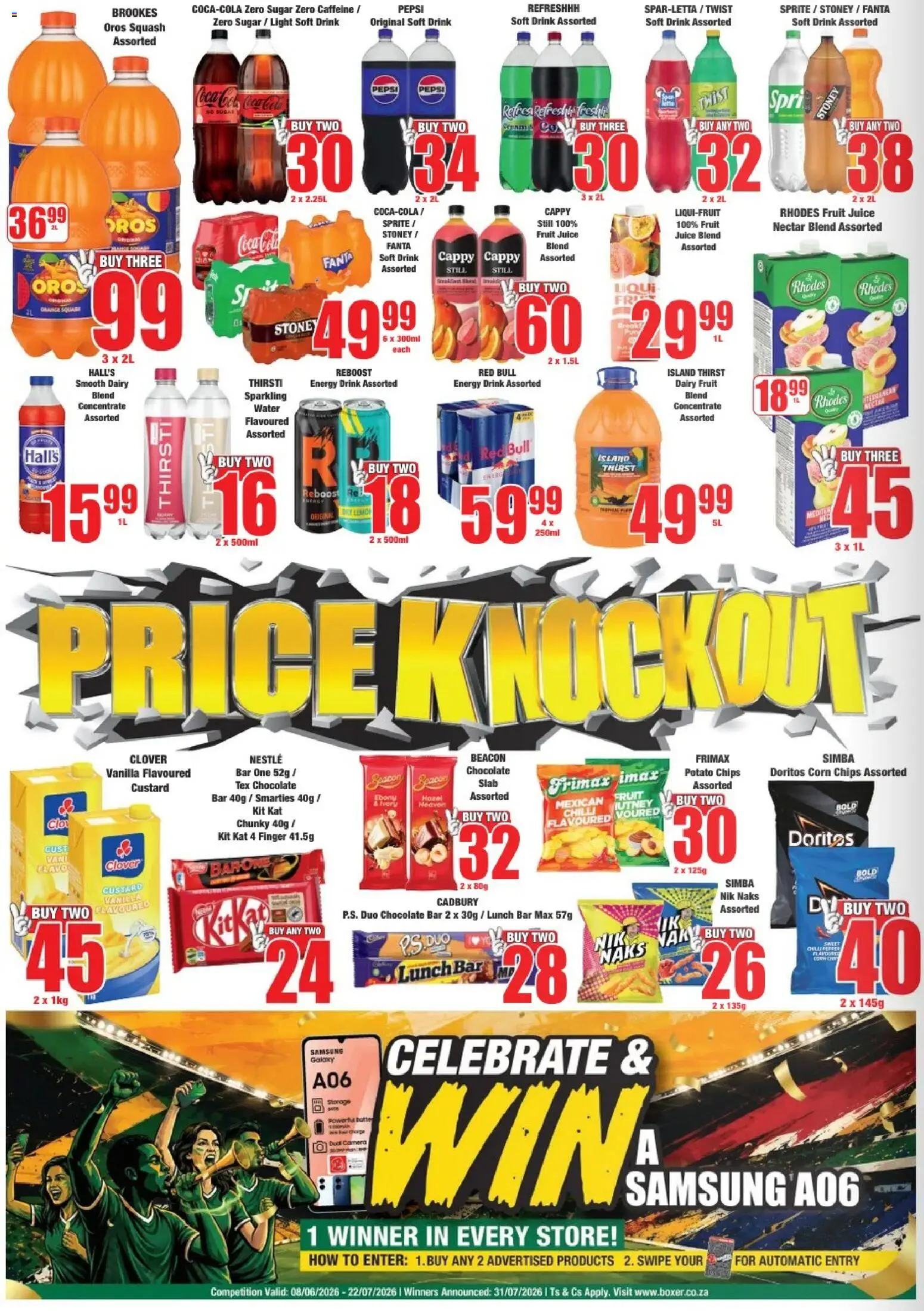 New Boxer catalogue – valid from 08.06.2026 | Page: 4 | Products: Custard, Smartphone, Sprite, Fruit
