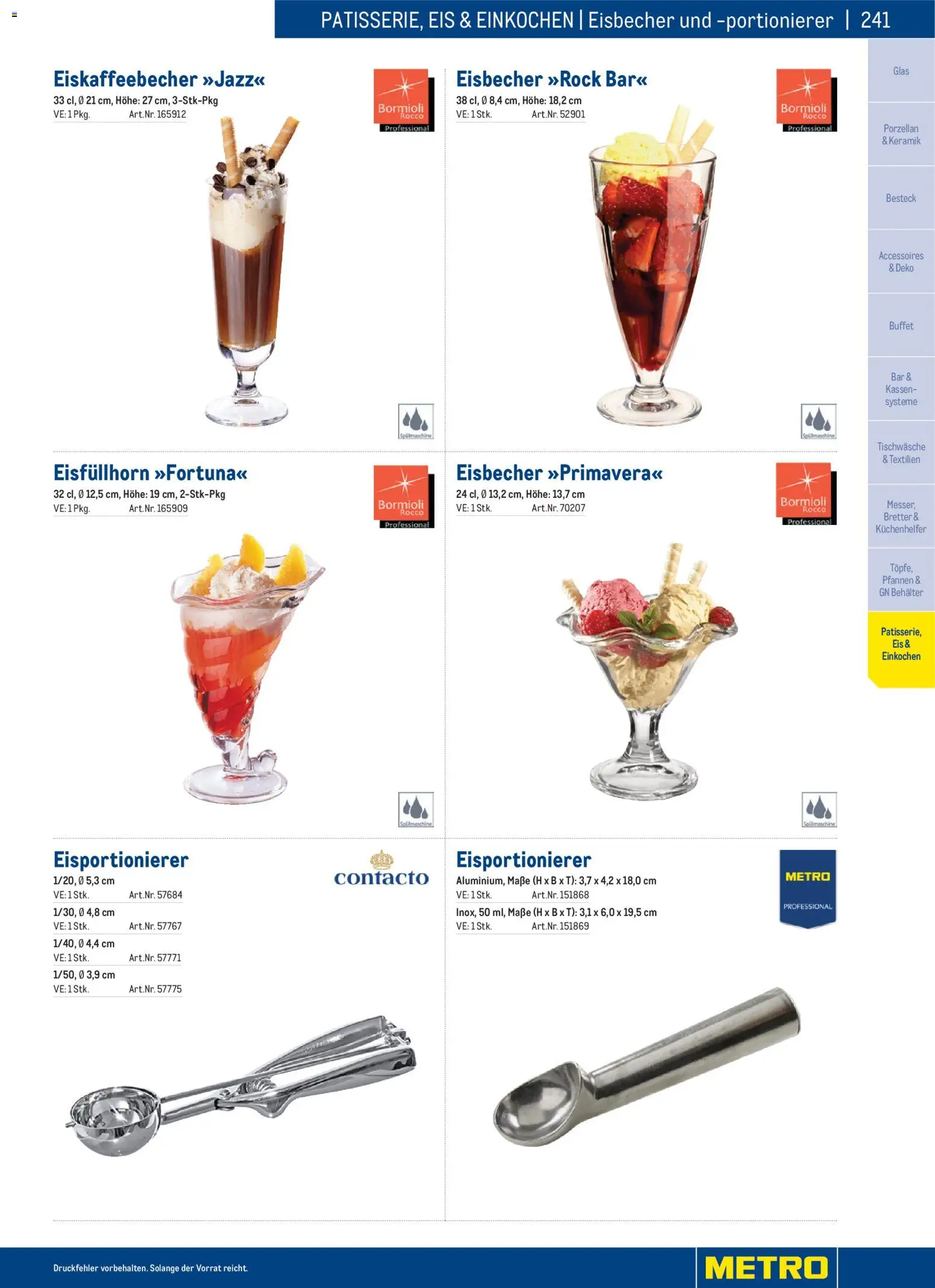 Metro angebote Gastro Non-Food Katalog gültig ab 01.01.2026 | Seite: 241 | Produkte: Rock, Eis