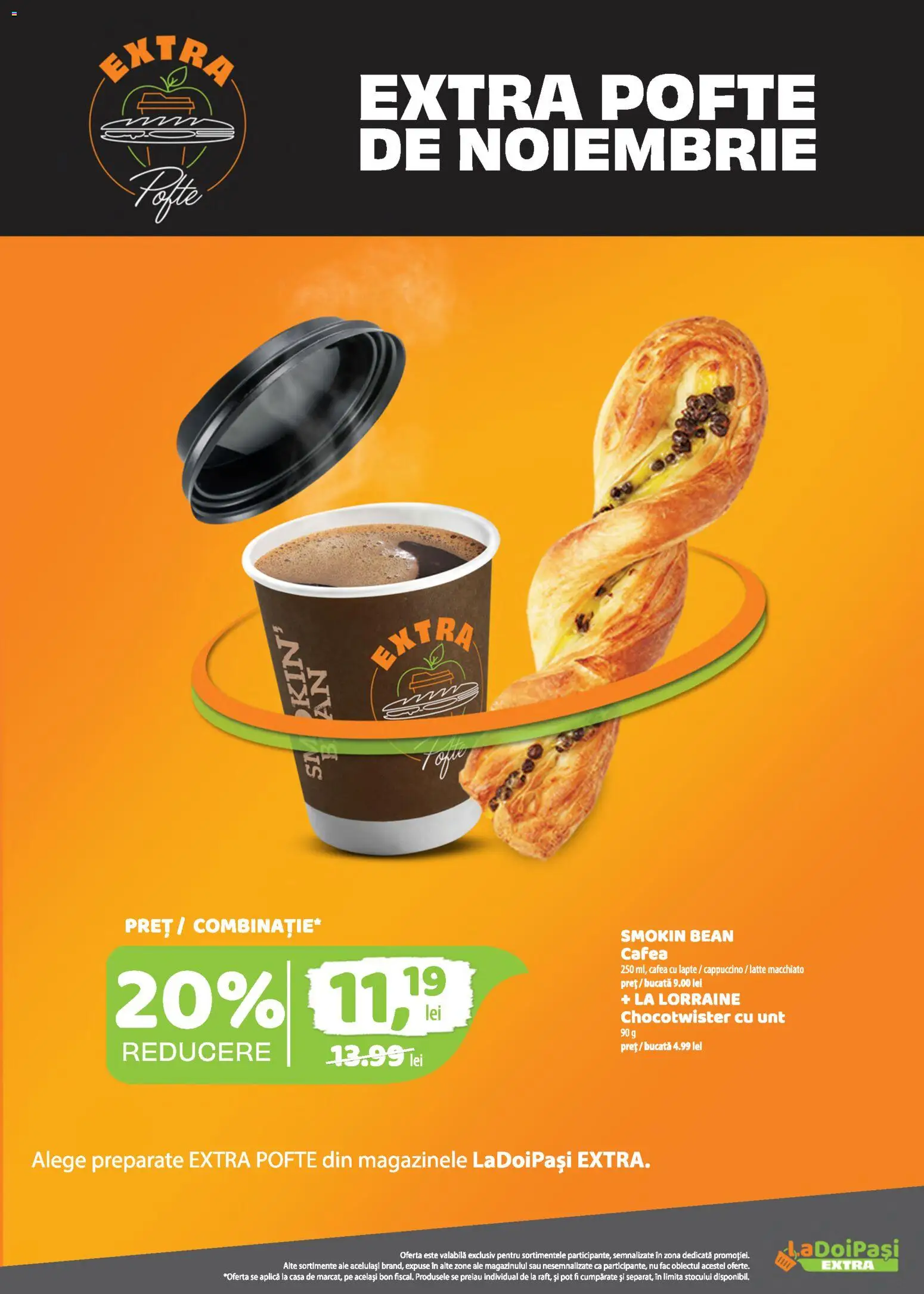 Noul catalog LaDoiPași – valabil de la 01.11.2026 | Pagină: 6 | Produse: Cappuccino, Lapte, Unt, Cafea