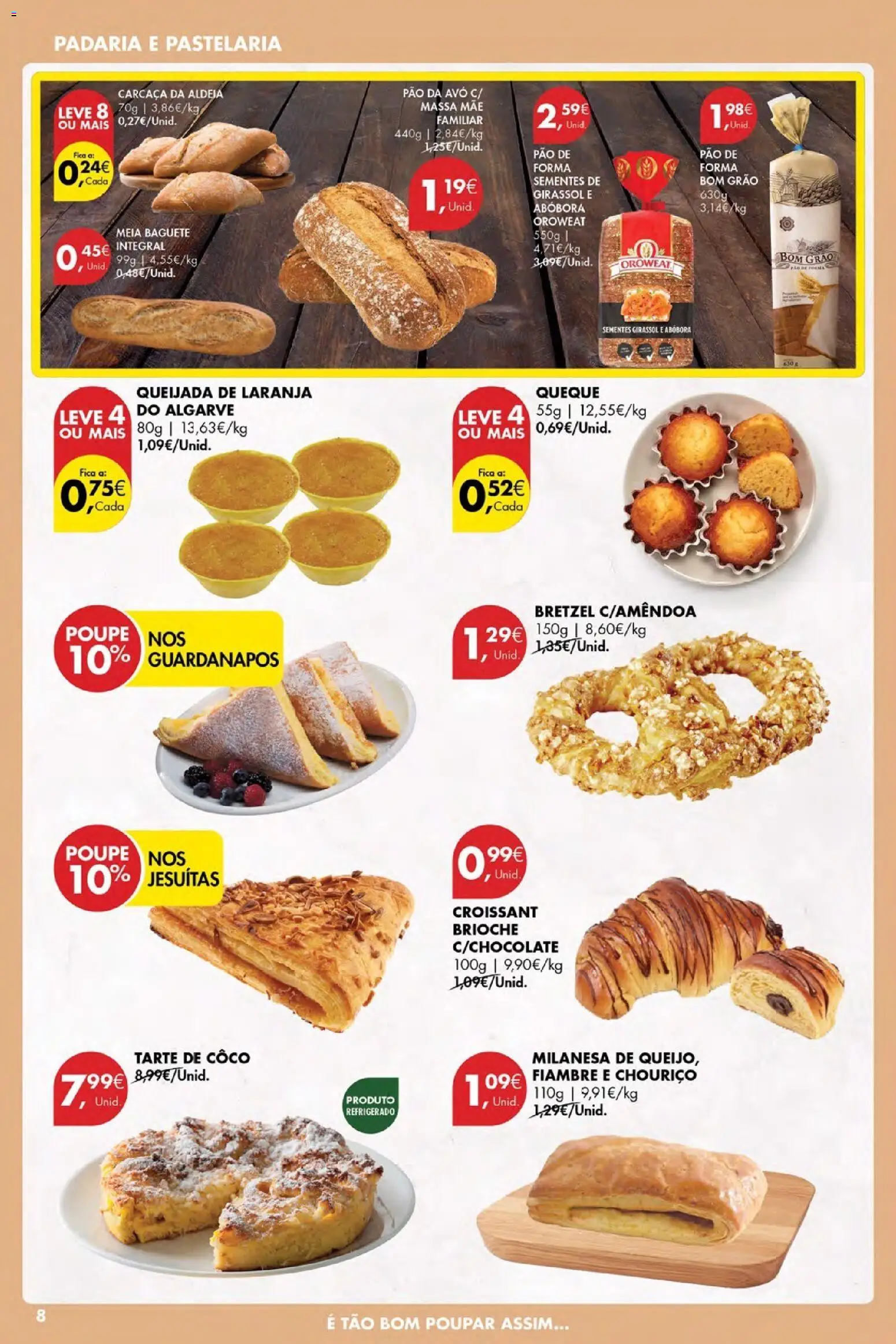 Pingo Doce Poupe Esta Semana Açores │ válido de 07.05.2026 | Página: 8 | Produtos: Padaria, Guardanapos, Pão, Massa