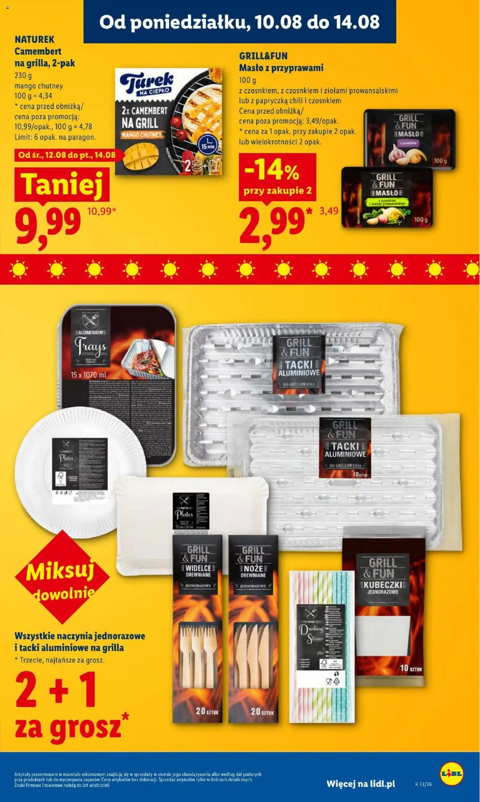 Lidl gazetka od 12.08.2026 | Strona: 55 | Produkty: Mango, Chili, Camembert na grilla, Grill