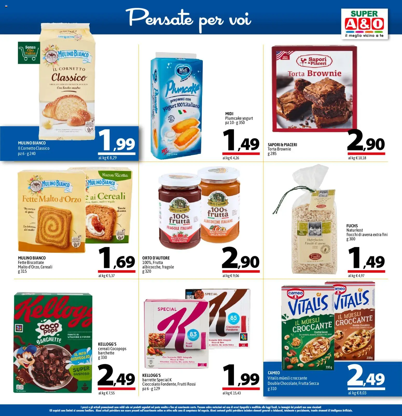 Volantino A&O del 17/09/2026 | Pagina: 11 | Prodotti: Cornetto, Cereali, Albicocche, Lievito