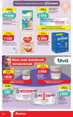 Auchan akciós újság - amely érvényes a következő dátumtól: 04.06.2026 | Oldal: 42 | Termékek: Pampers, Törlőkendő