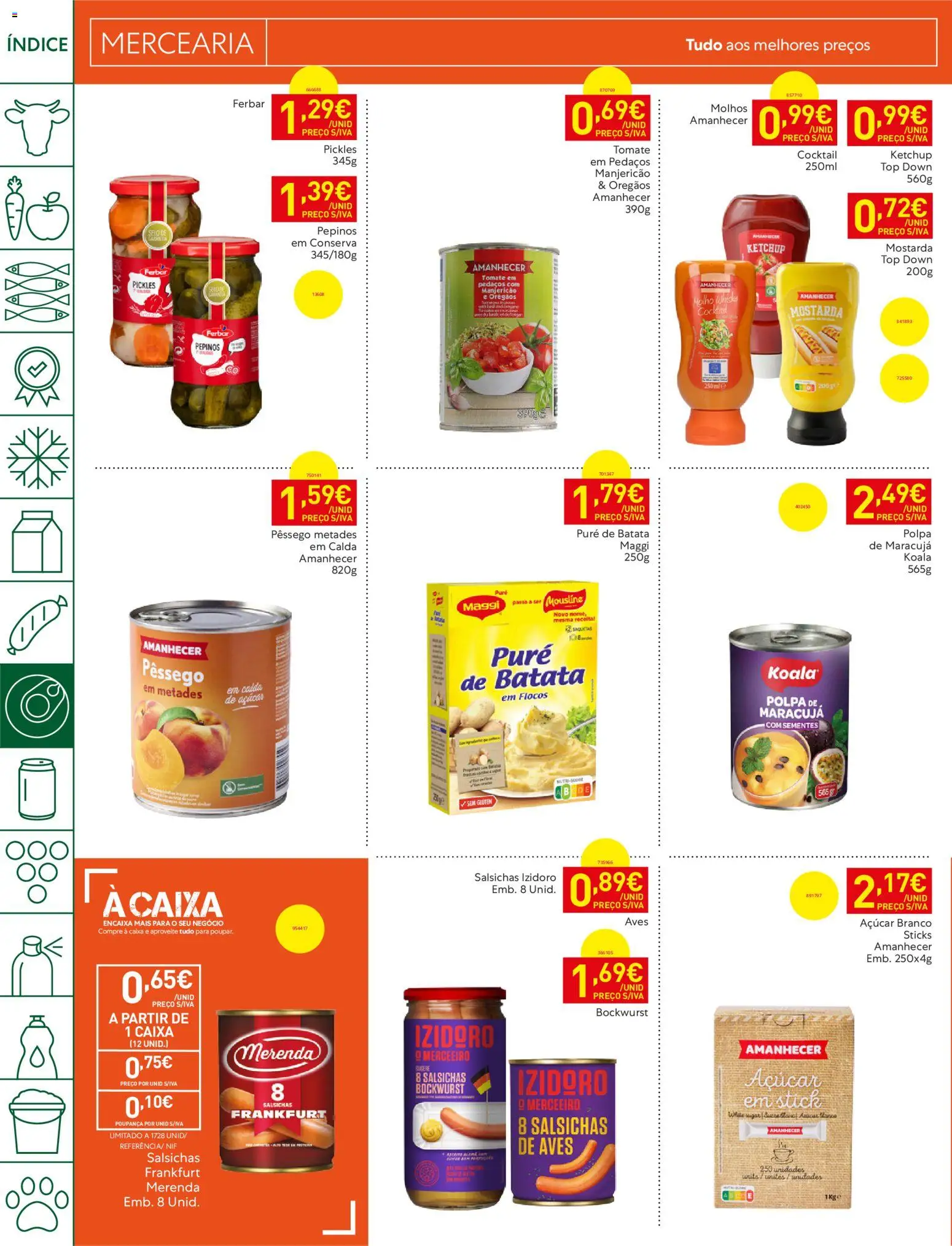 Recheio folheto Madeira │ válido de 04/08/2026 | Página: 18 | Produtos: Whisky, Caixa, Açúcar, Pepinos