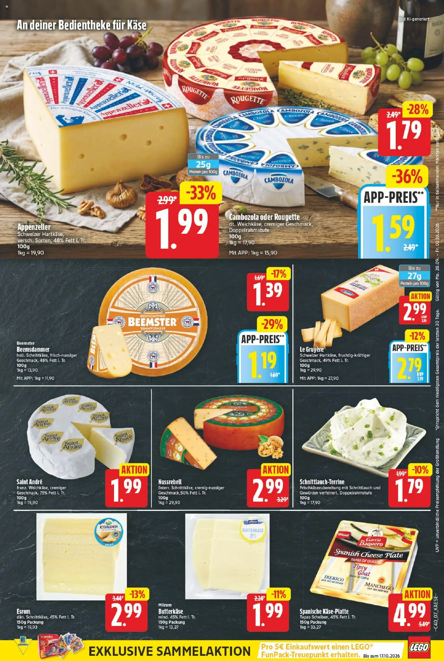E center Prospekt – gültig ab 28.09.2026 | Seite: 7 | Produkte: Käse, Milram