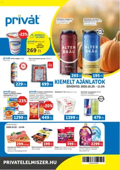 PRIVÁT akciós újság - amely érvényes a következő dátumtól: 2026.10.29.