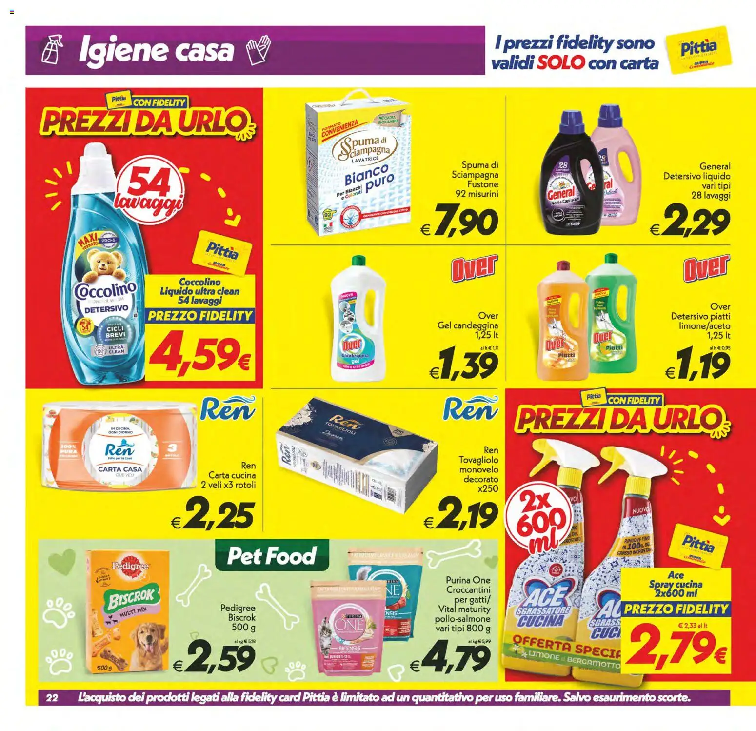 Volantino SuperConveniente del 13/10/2026 | Pagina: 22 | Prodotti: Candeggina, Sgrassatore, Limone, Lavatrice