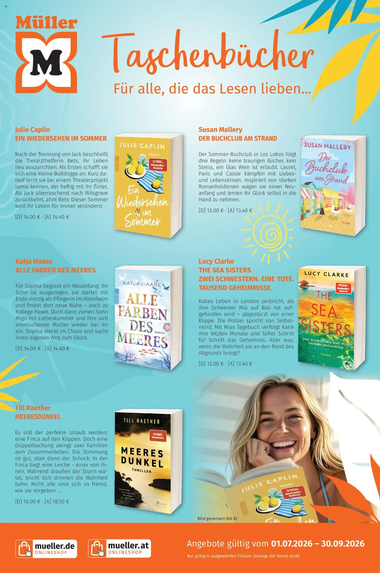 Müller Taschenbücher – gültig ab 01.07.2026 | Seite: 1 | Produkte: Spiegel, Wein