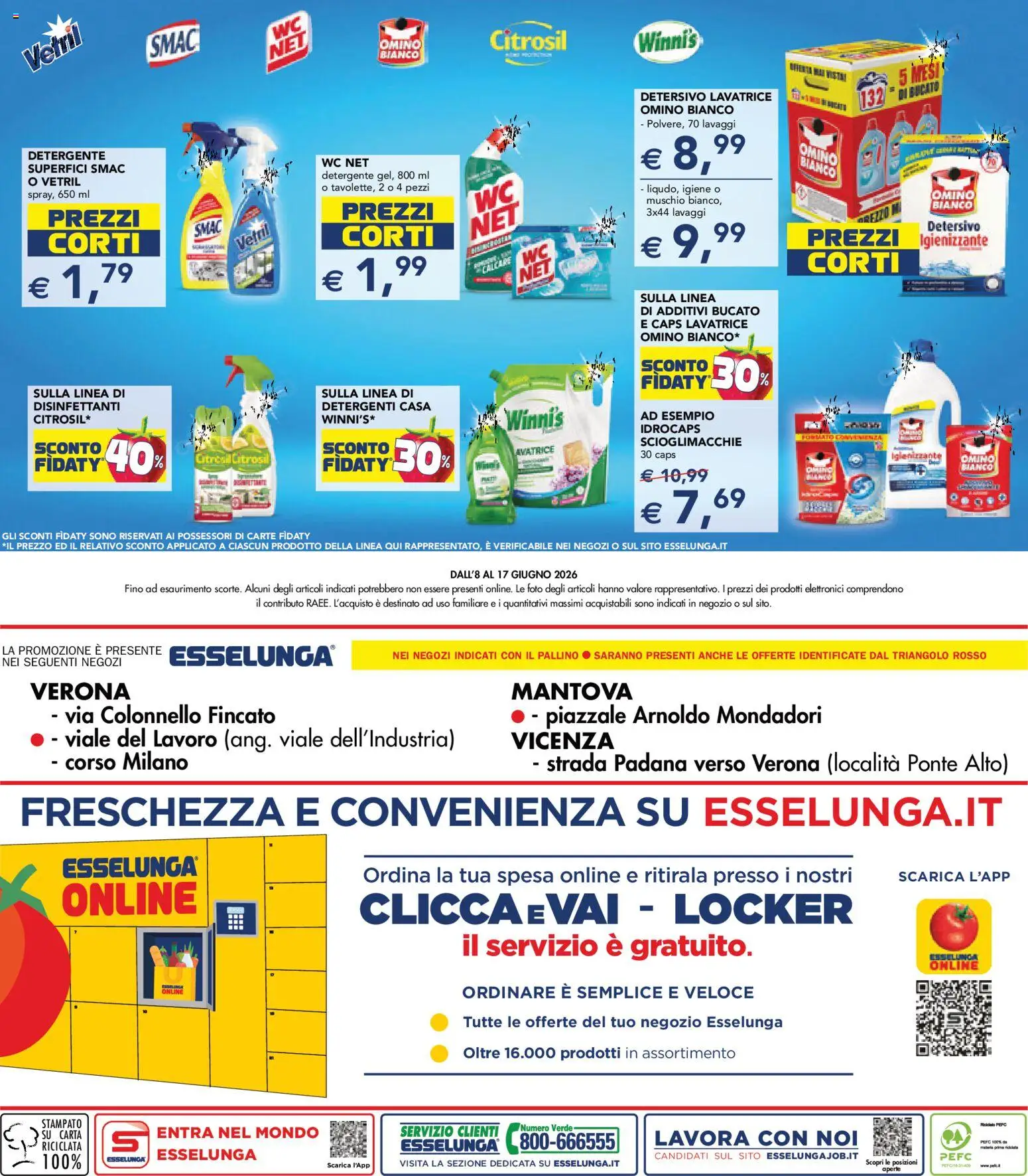 Volantino Esselunga S del 08.06.2026 | Pagina: 30 | Prodotti: Detergente, Lavatrice, WC