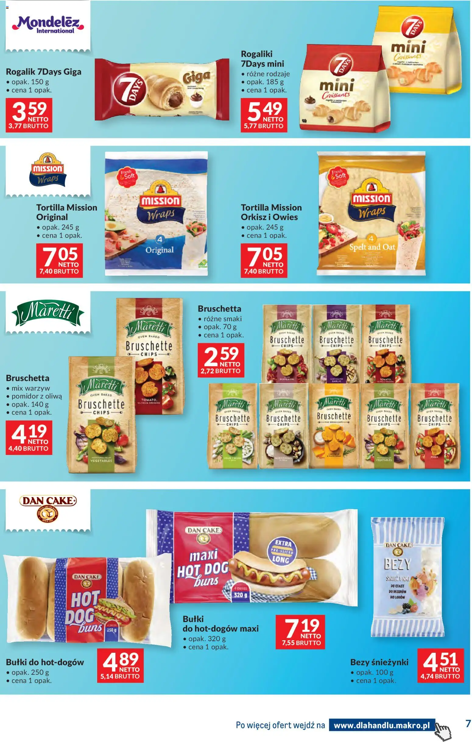 Makro gazetka - Dystrybucja do sklepów od 09.06.2026 | Strona: 7 | Produkty: Bezy, Bruschetta, Tortilla