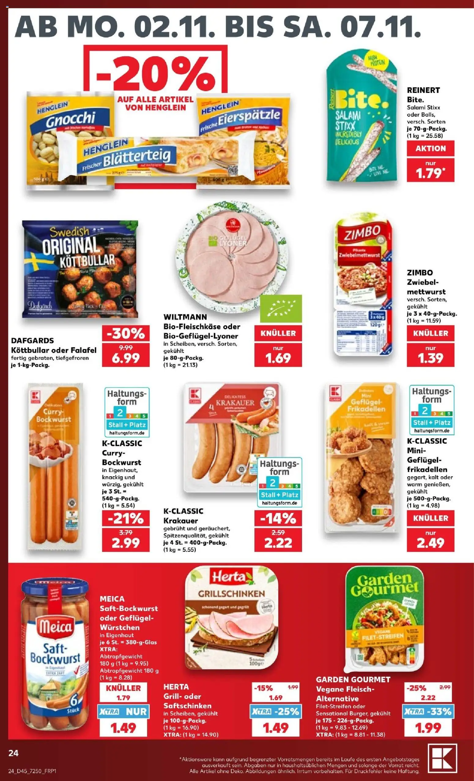 Kaufland Prospekt Hamburg – gültig ab 31.10.2026 | Seite: 24 | Produkte: Gnocchi, Grill, Saft, Fleisch