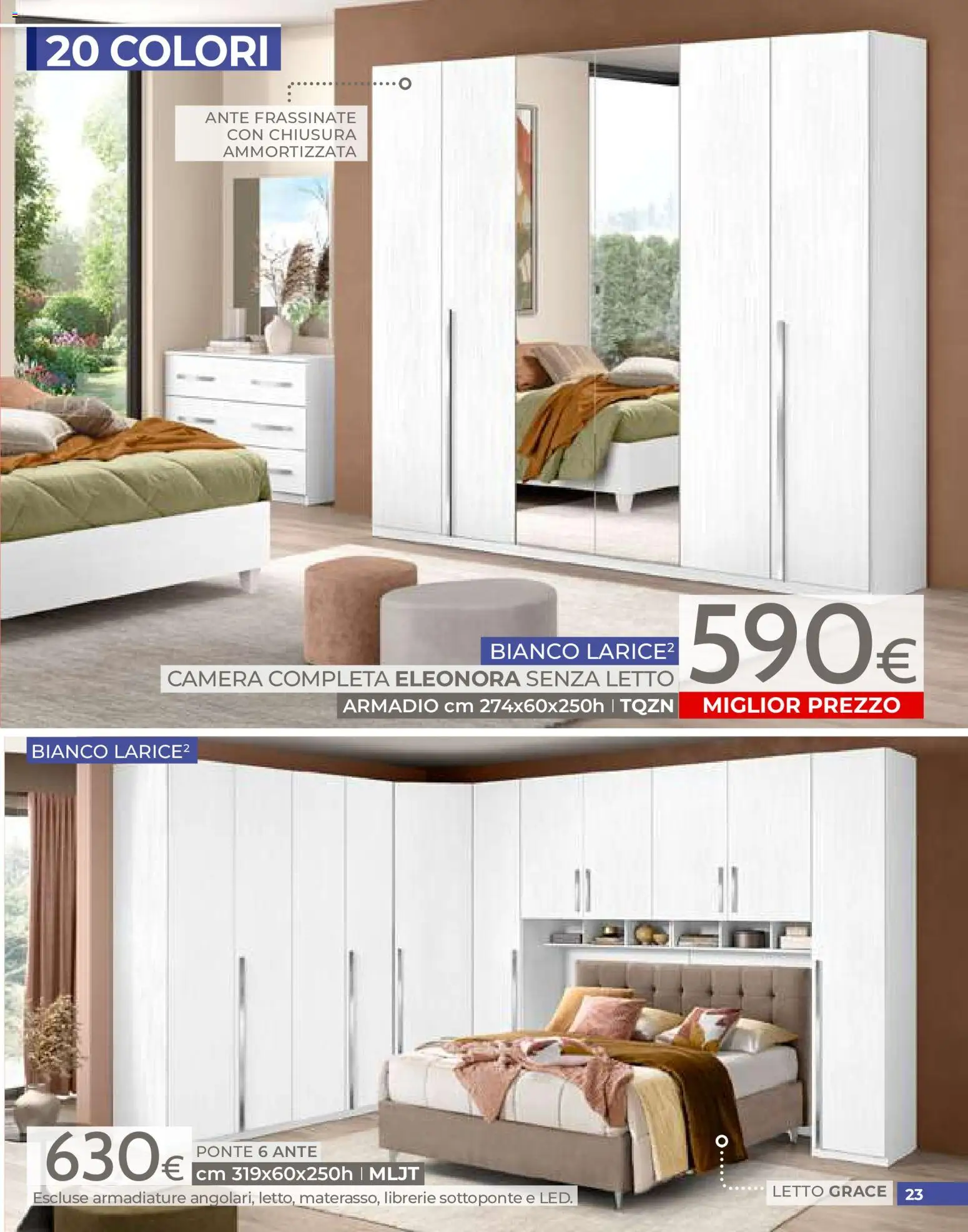 Volantino Mondo Convenienza del 01/07/2026 | Pagina: 23 | Prodotti: Letto, Armadio