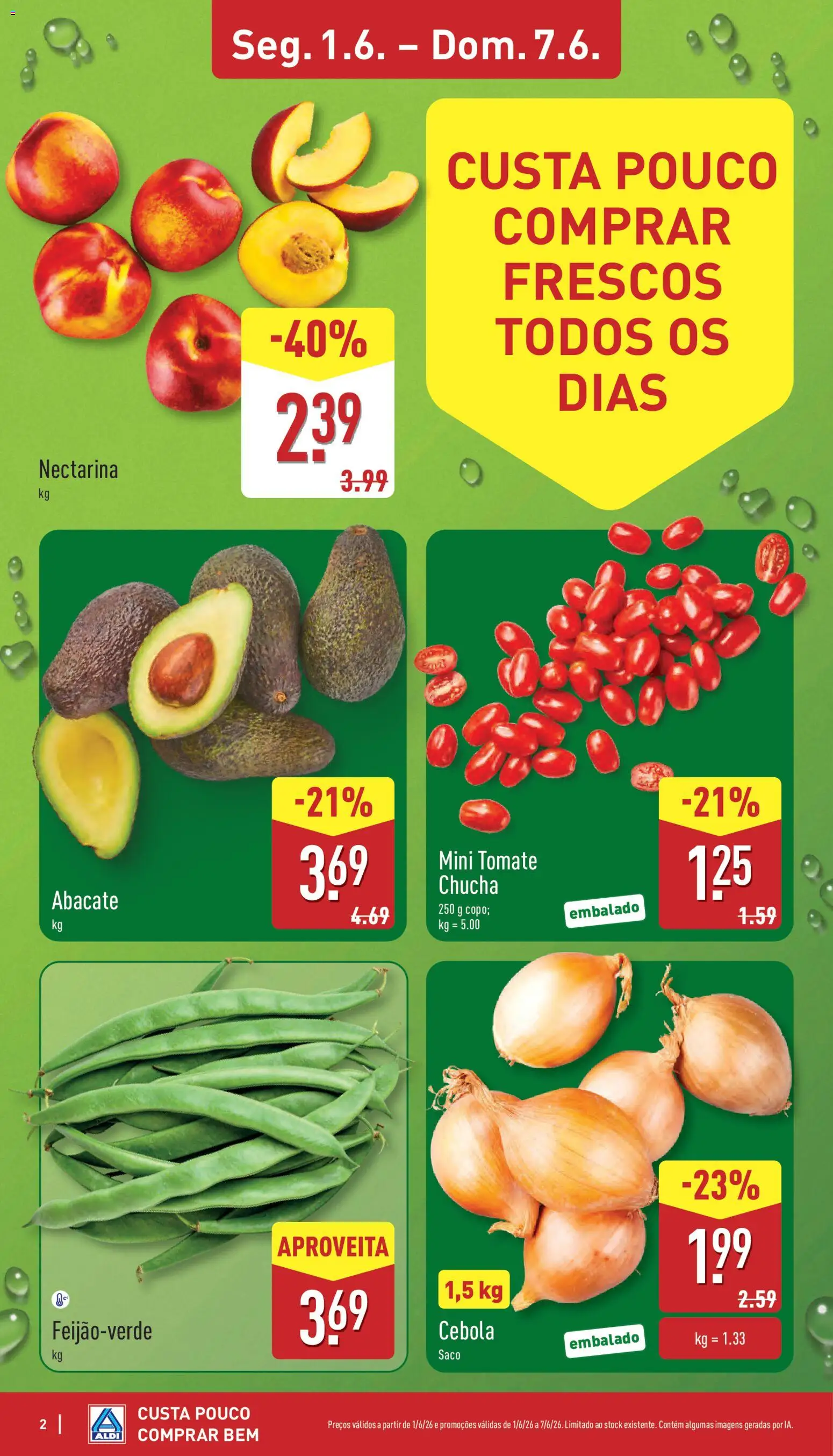 Aldi folheto │ válido de 01.06.2026 | Página: 2 | Produtos: Cebola, Abacate, Tomate