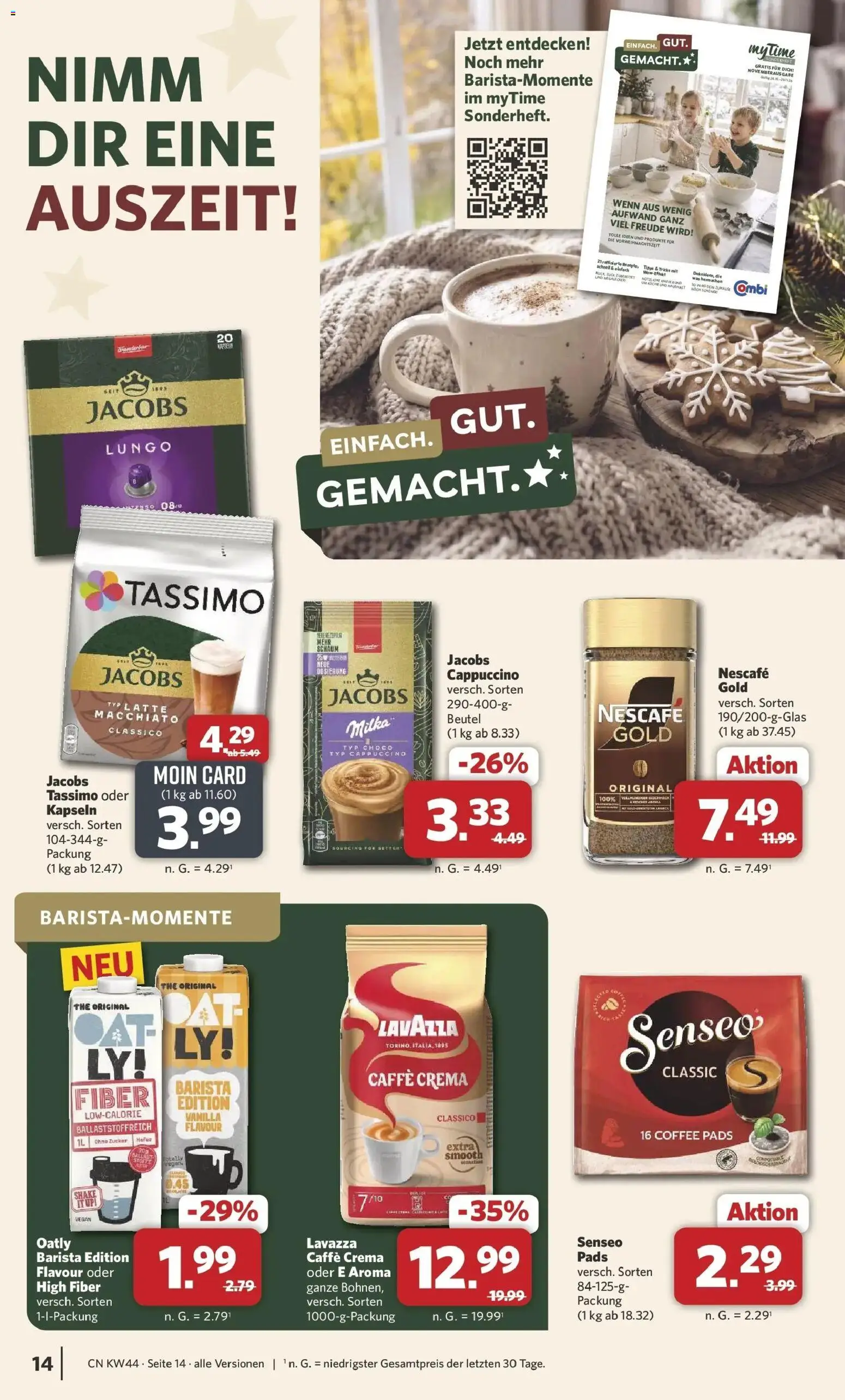 Combi Prospekt Rahden (ab 26.10.2026) zum Blättern | Seite: 14 | Produkte: Lavazza, Nescafe, Milka, Zucker