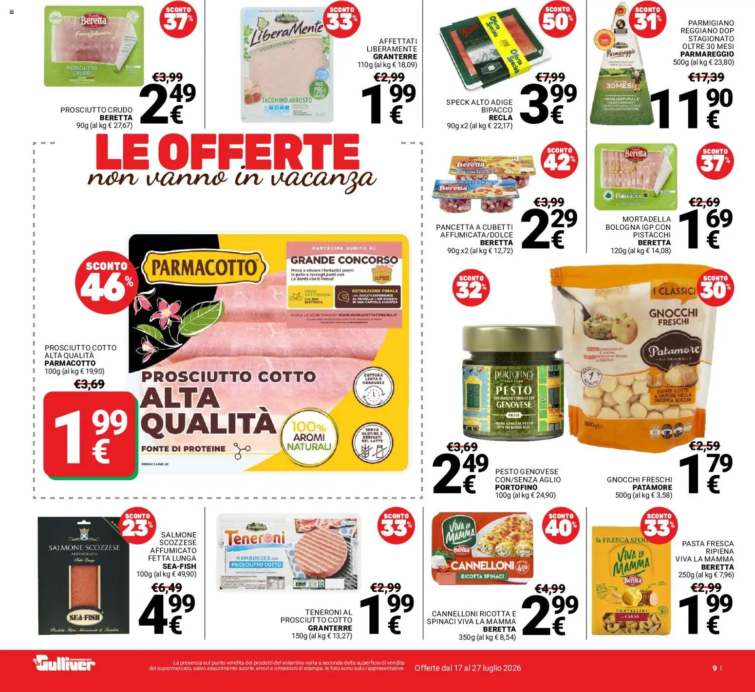 Volantino Gulliver del 17/07/2026 | Pagina: 9 | Prodotti: Arrosto, Aglio, Pistacchi, Gnocchi
