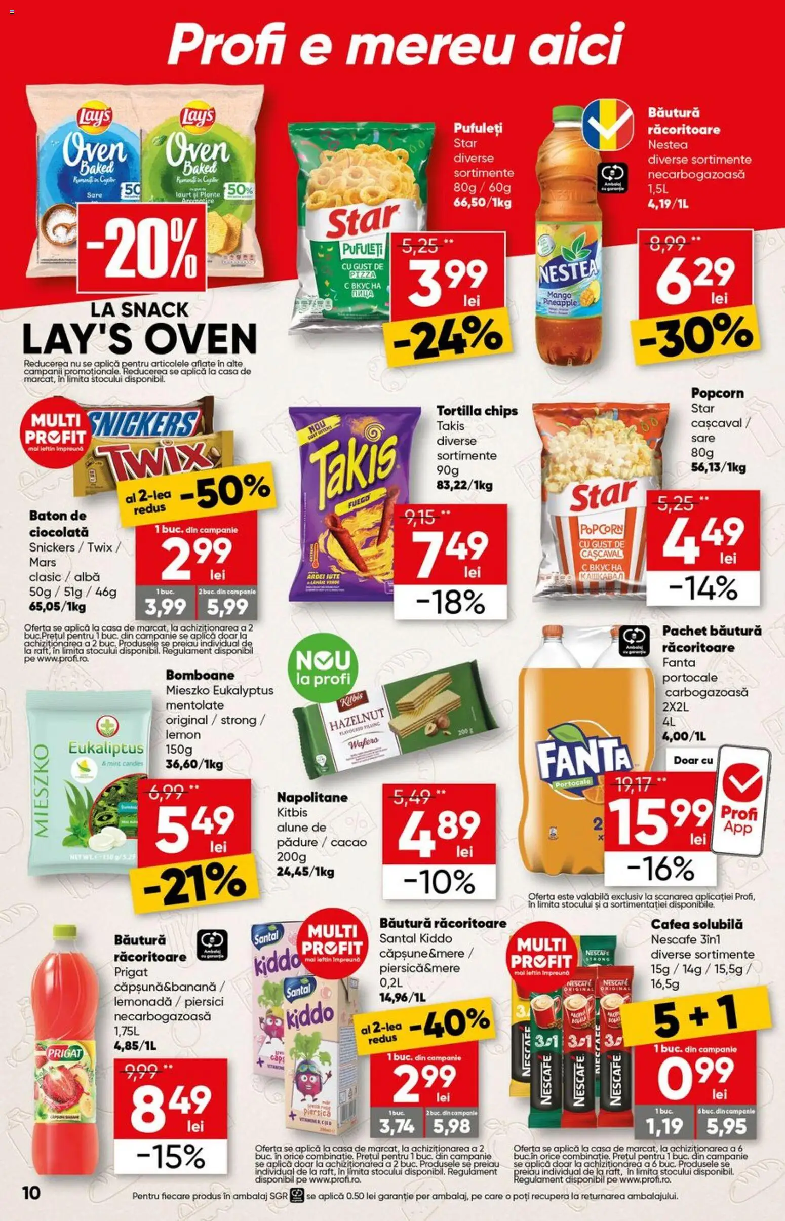 Noul catalog Profi – valabil de la 27.05.2026 | Pagină: 10 | Produse: Piersică, Ardei, Napolitane, Cacao