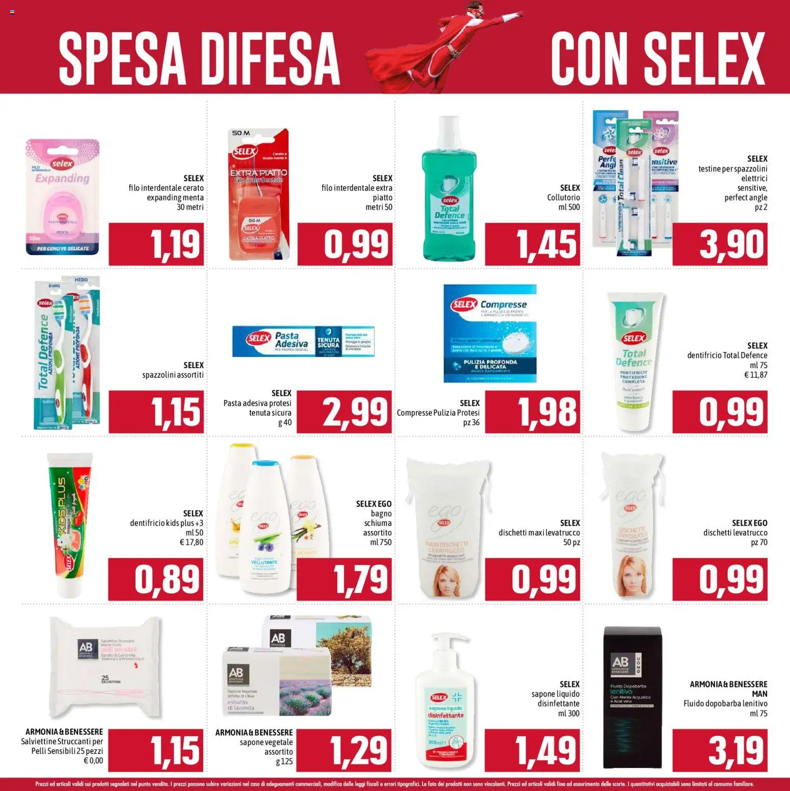 Volantino Emisfero del 01.02.2026 | Pagina: 22 | Prodotti: Filo interdentale, Pasta, Lavanda, Bagno