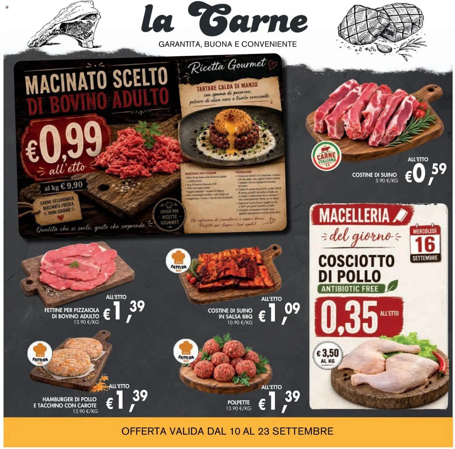 Volantino Coal del 10/09/2026 | Pagina: 8 | Prodotti: Pollo, Suino, Carne, Hamburger