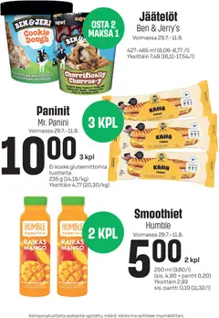 Sale-mainoslehti voimassa 29/07/2026 alkaen