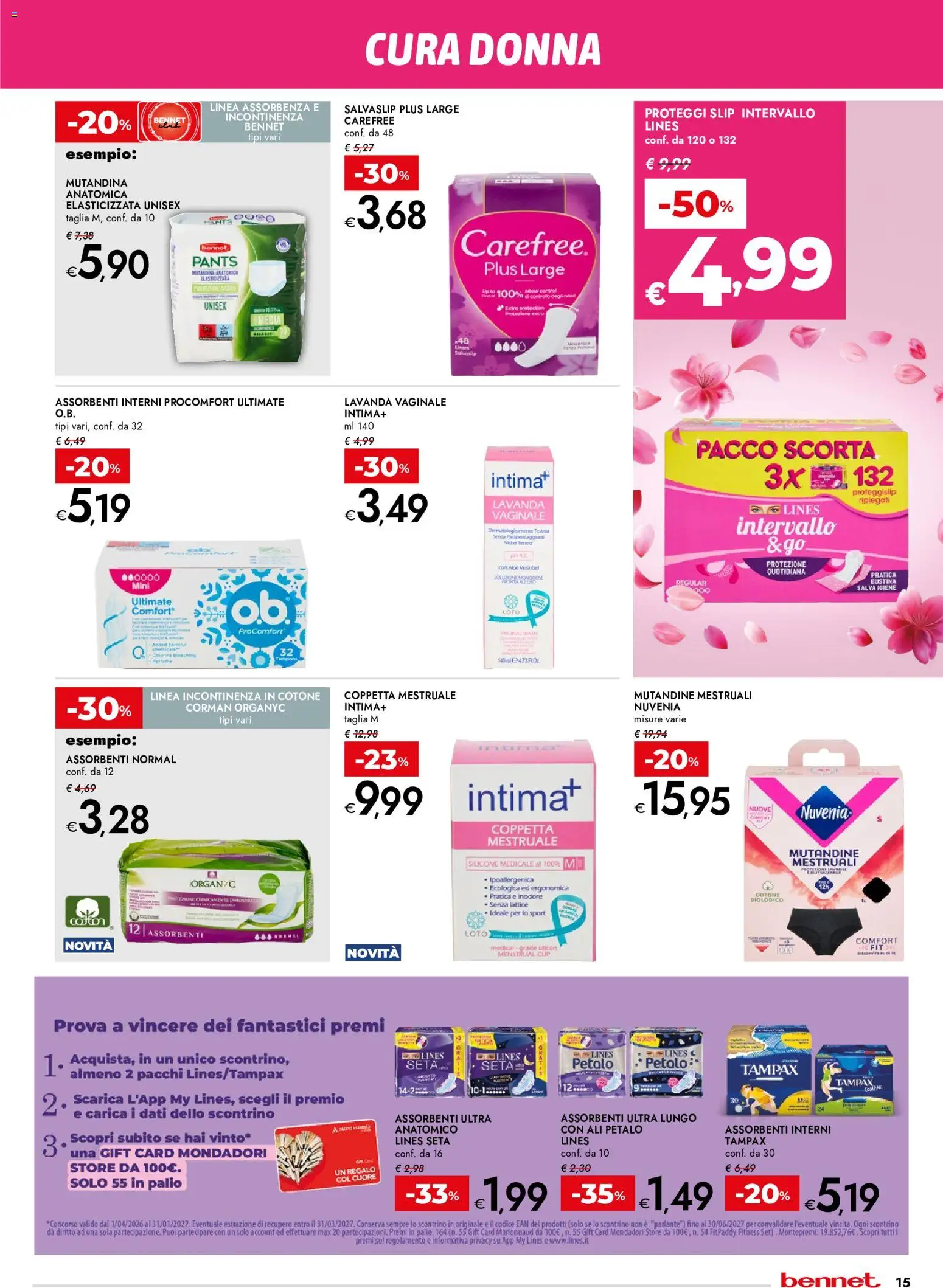 Volantino bennet del 17/09/2026 | Pagina: 15 | Prodotti: Mutandine, Slip, Silicone, Lavanda