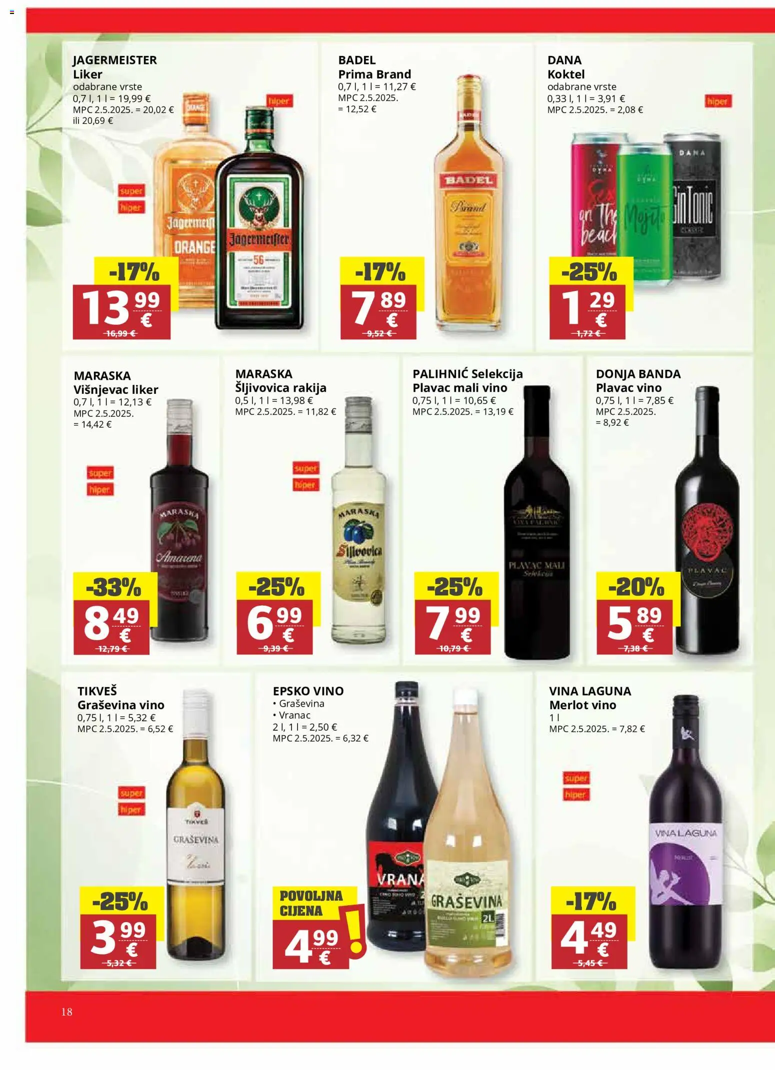 Ribola katalog | vrijedi od 21.10.2026 | Stranica: 18 | Proizvodi: Jägermeister, Vranac, Liker, Rakija