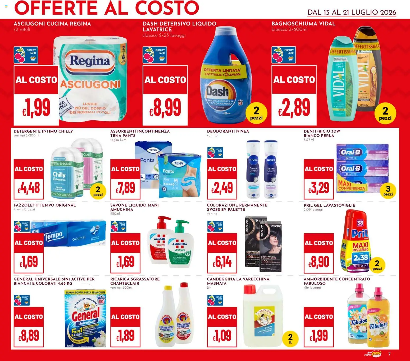 Volantino Pan del 13/07/2026 | Pagina: 7 | Prodotti: Sapone, Detergente, Intimo, Sgrassatore