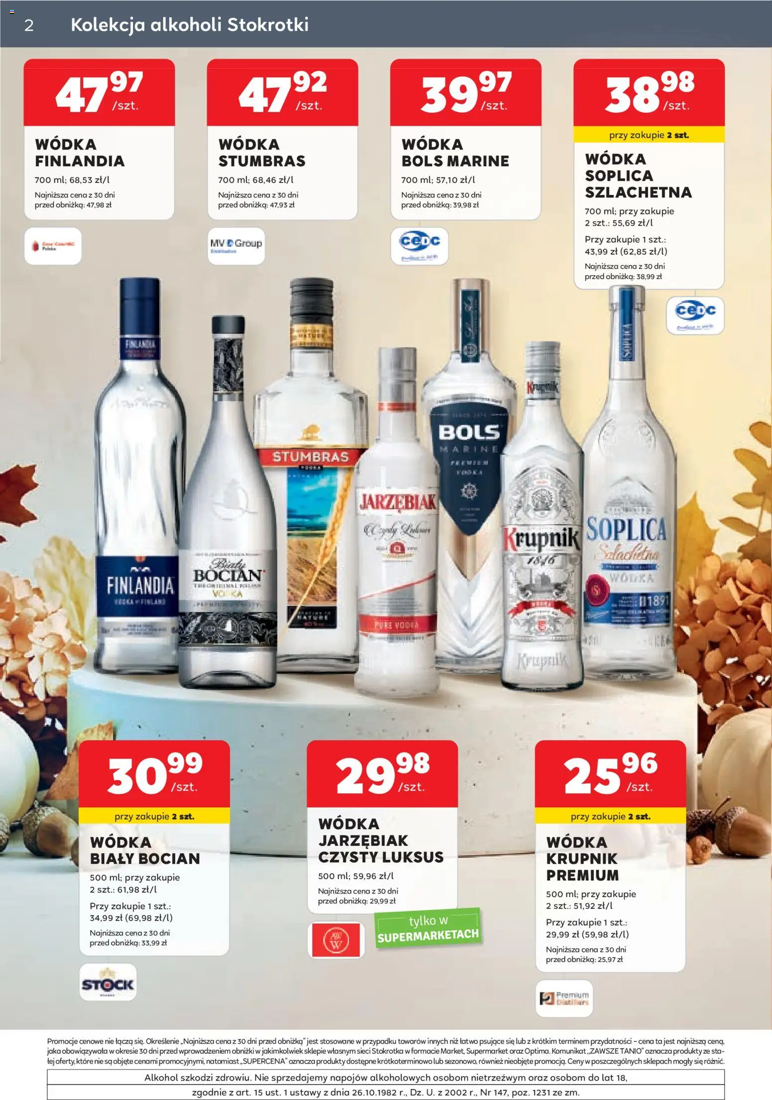 Stokrotka gazetka - Oferta alkoholowa od 29.10.2026 | Strona: 2 | Produkty: Krupnik, Stokrotka, Alkohol, Wódka