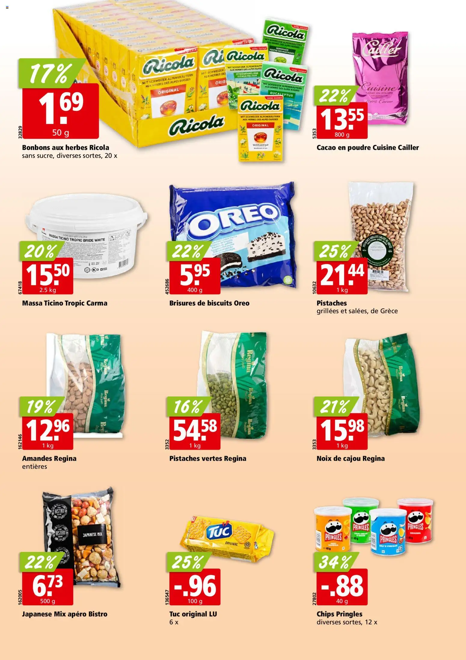Aligro aktionen Chavannes, Matran, Genève, Sion – gültig ab 14.09.2026 | Seite: 20 | Produkte: Chips