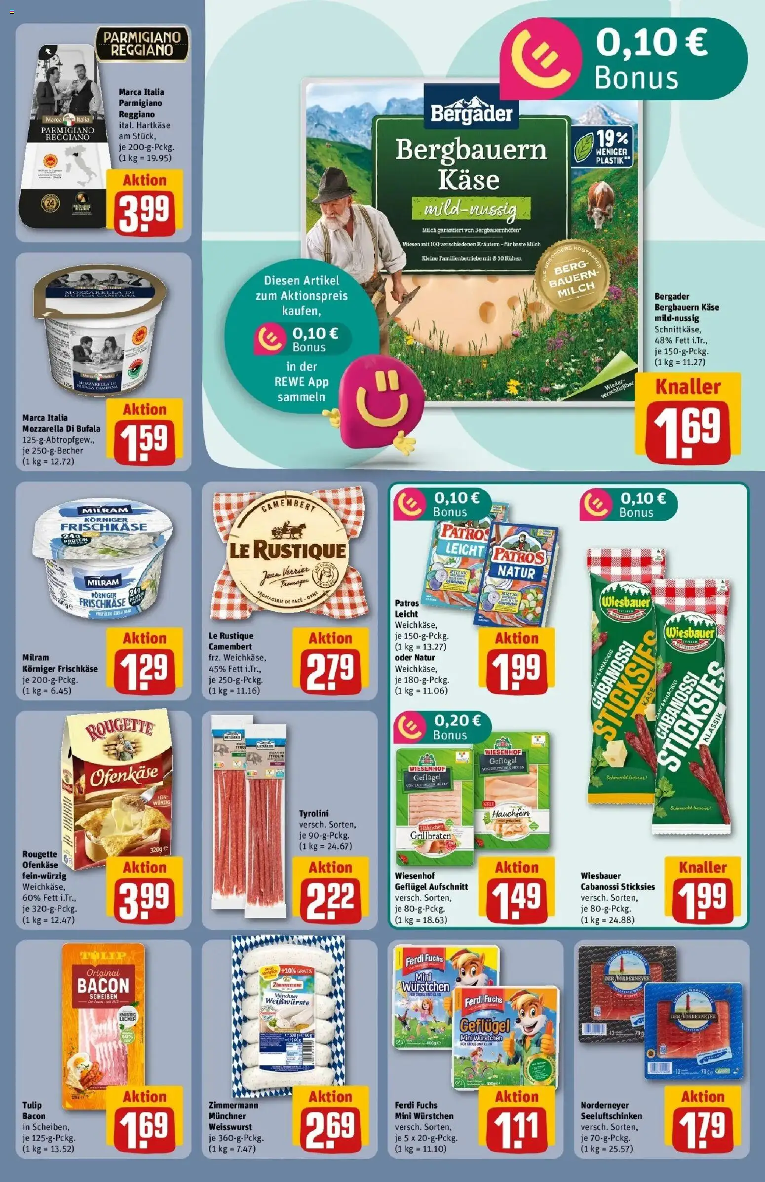 REWE Prospekt ab 05.10.2026 zum Blättern » Angebote | Seite: 15 | Produkte: Hahnchen, Mozzarella, Milram, Frischkase