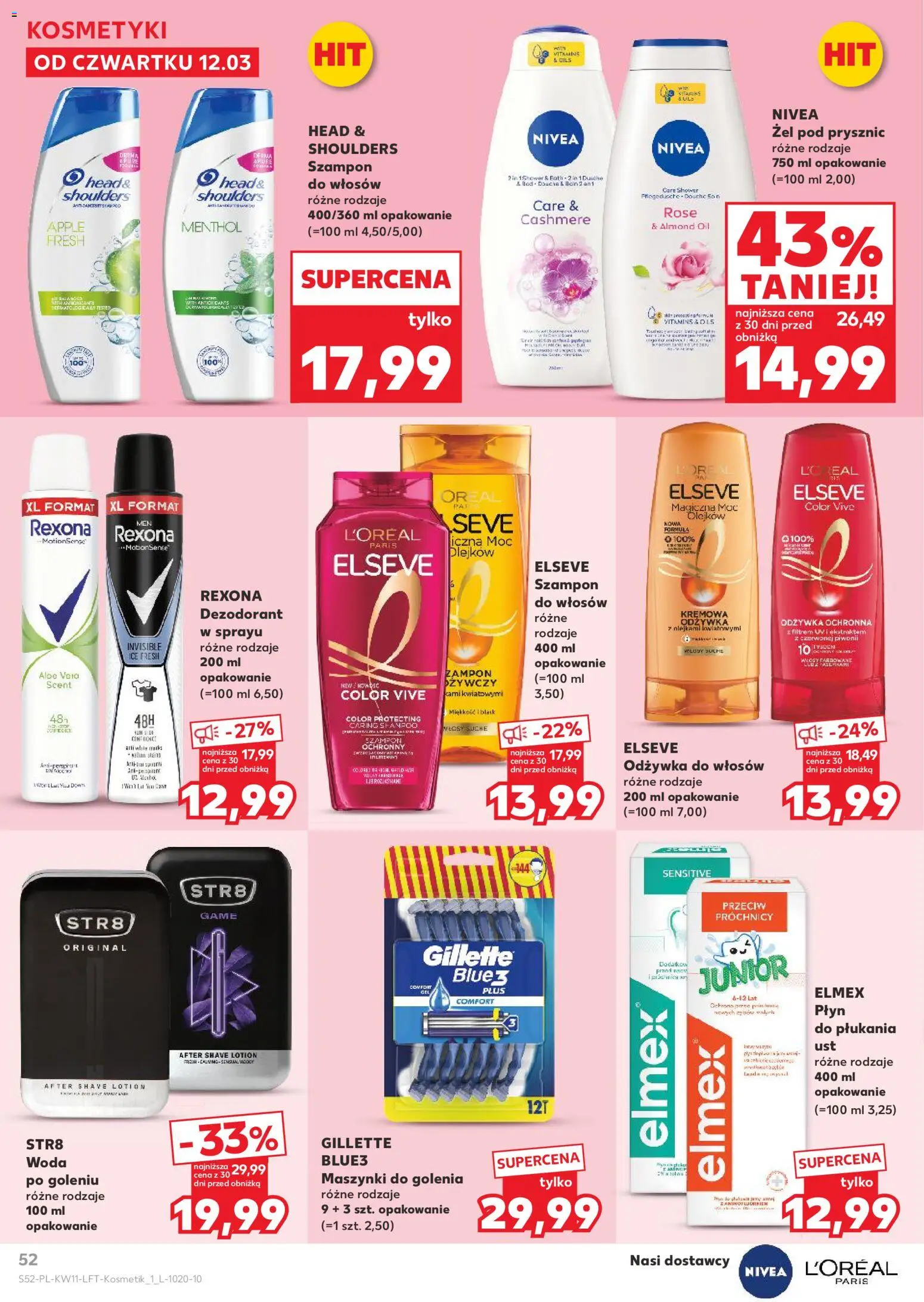 Kaufland Polsko leták od 12.03.2026 | Strana: 52 | Produkty: Elmex, Apple, Head & Shoulders, Rexona