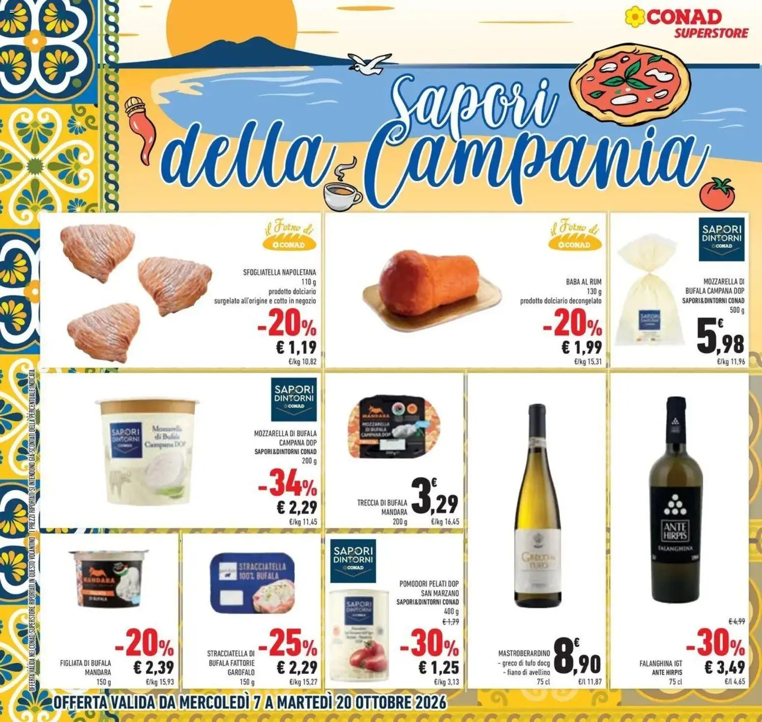 Anteprima volantino Conad dal 07/10/2026 prossima settimana | Pagina: 34 | Prodotti: Garofalo, Rum, Mozzarella di bufala, Dessert