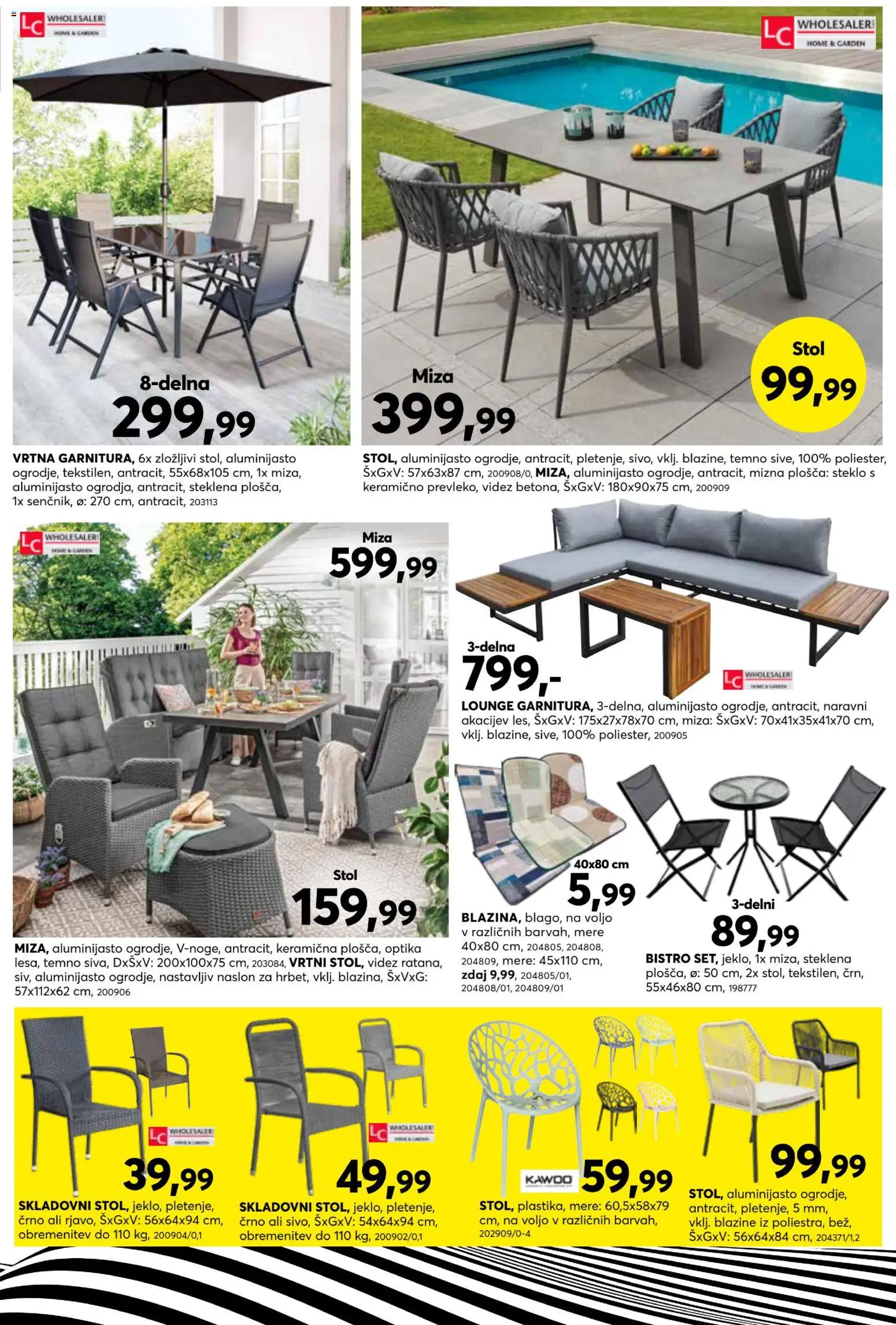 Novi Dipo katalog ponudbe – veljaven od 22.07.2026 | Stran: 15 | Izdelki: Miza, Stol