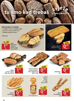 Konzum HR akciós újság - amely érvényes a következő dátumtól: 2026.10.14. | Oldal: 28 | Termékek: Burek, Croissant, Ciabatta