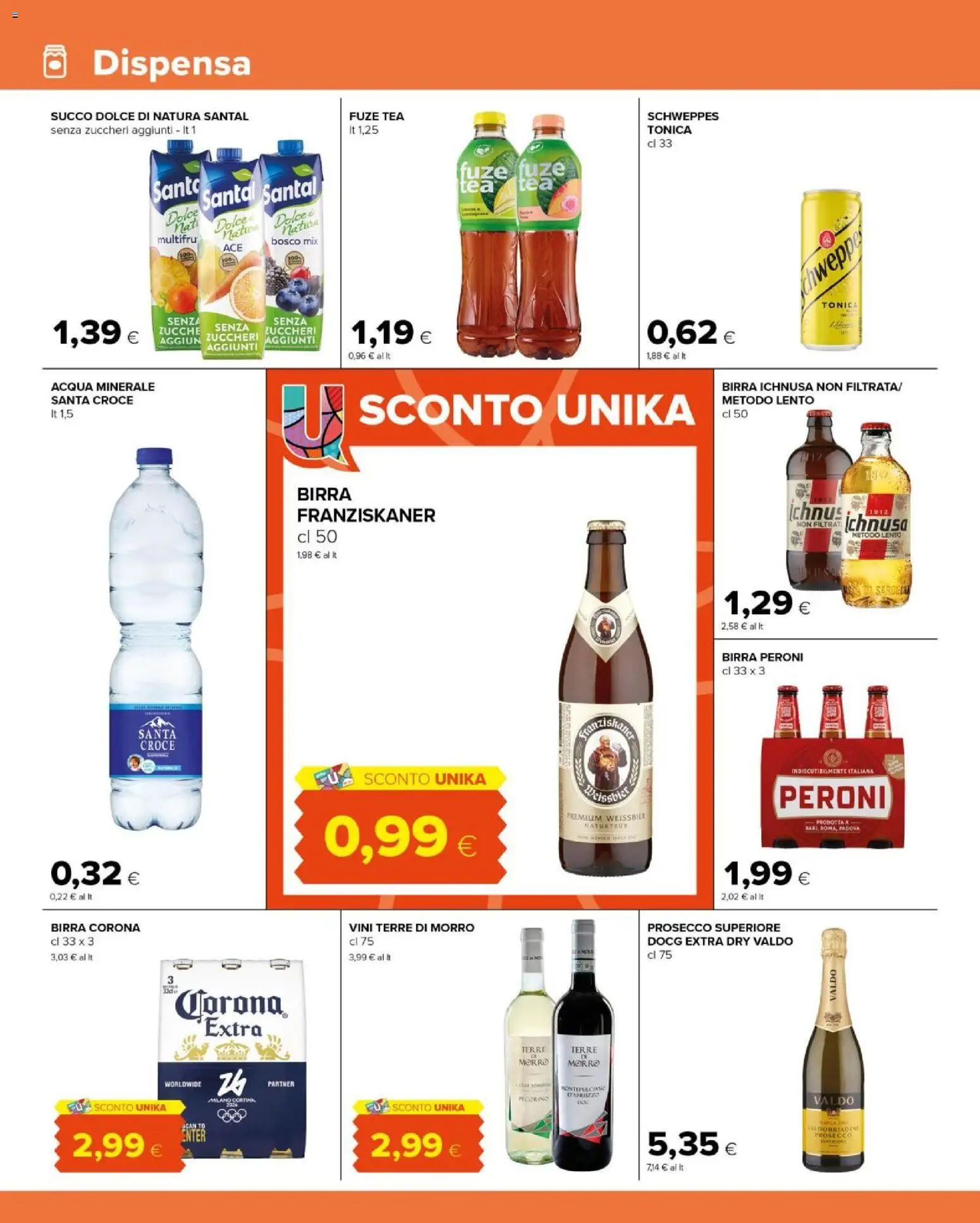 Volantino Tigre del 17.06.2026 | Pagina: 10 | Prodotti: Succo, Birra, Acqua, Acqua minerale