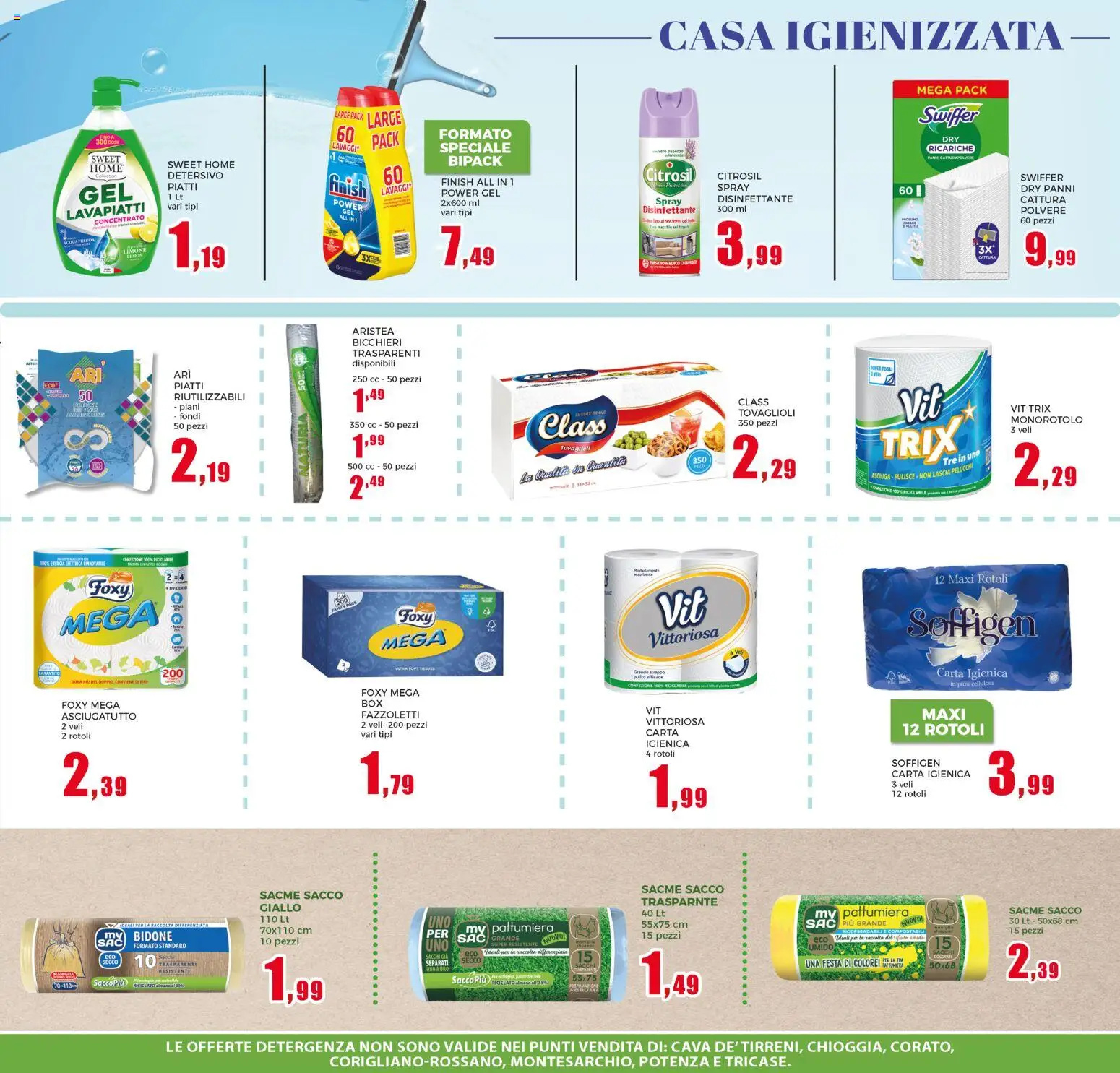 Volantino Happy Casa del 03.06.2026 | Pagina: 43 | Prodotti: Fazzoletti, Acqua, Pattumiera, Asciugatutto