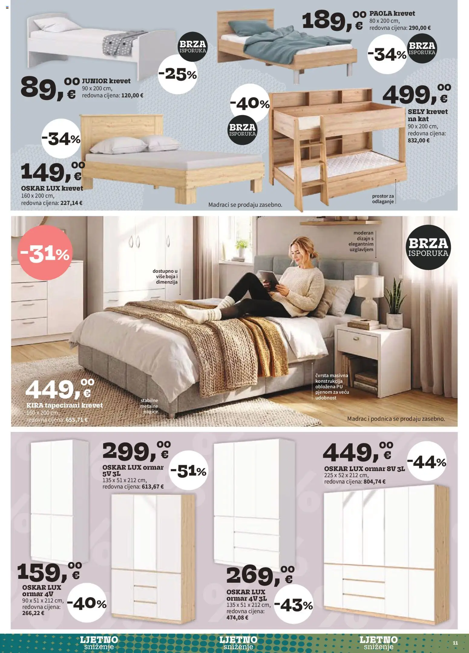 Prima katalog | vrijedi od 01.08.2026 | Stranica: 11 | Proizvodi: Krevet, Madrac, Ormar