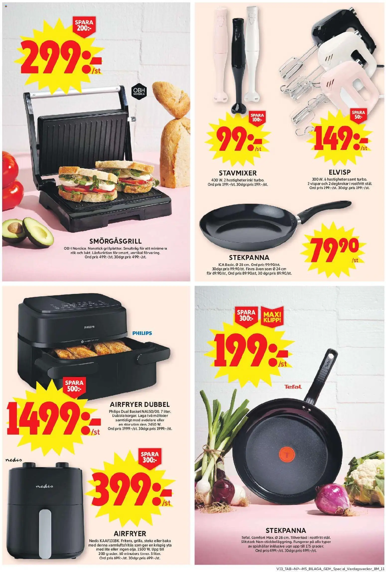 ICA Maxi reklamblad aktuell från 10/08/2026 | Sida: 26 | Produkter: Smörgåsgrill, Elvisp, Ugn, Stekpanna
