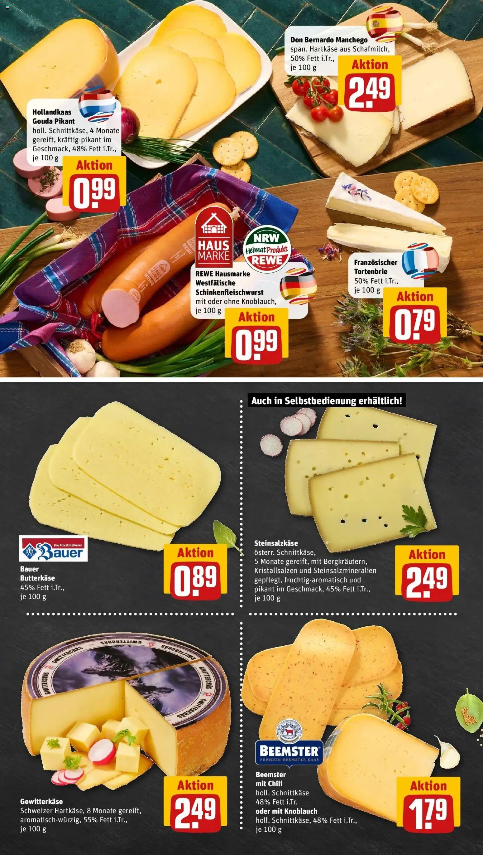 Rewe Prospekt Herne – gültig ab 08.06.2026 | Seite: 9 | Produkte: Gouda, Knoblauch, Chili