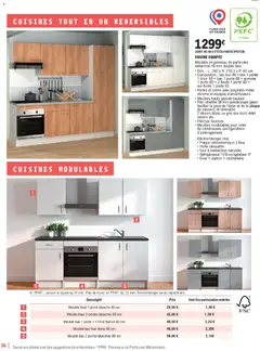 Brico E.Leclerc - Prévisualisation de Brico E.Leclerc - Guide aménagement intérieur valide à partir de 06.01.2026 | Page: 36 | Produits: Meuble, Four, Plaque de cuisson, Armoire